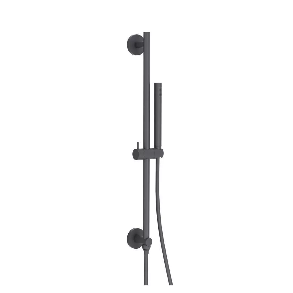 Dark Grey Hand Shower Set with Slide Bar, Integrated Elbow & Hose material