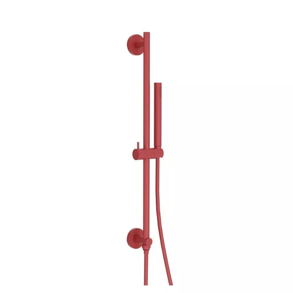 Deep Red Hand Shower Set with Slide Bar, Integrated Elbow & Hose material