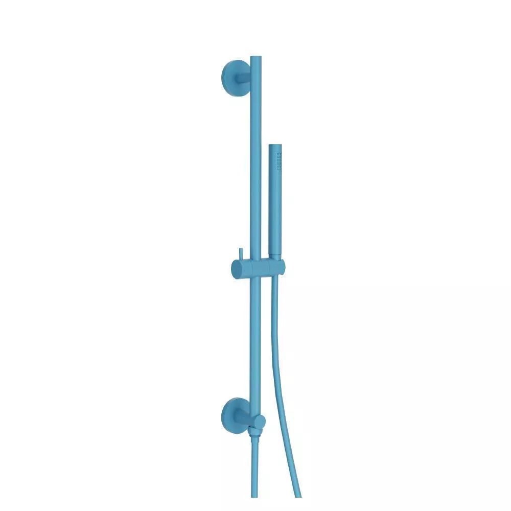 Sky Blue Hand Shower Set with Slide Bar, Integrated Elbow & Hose material