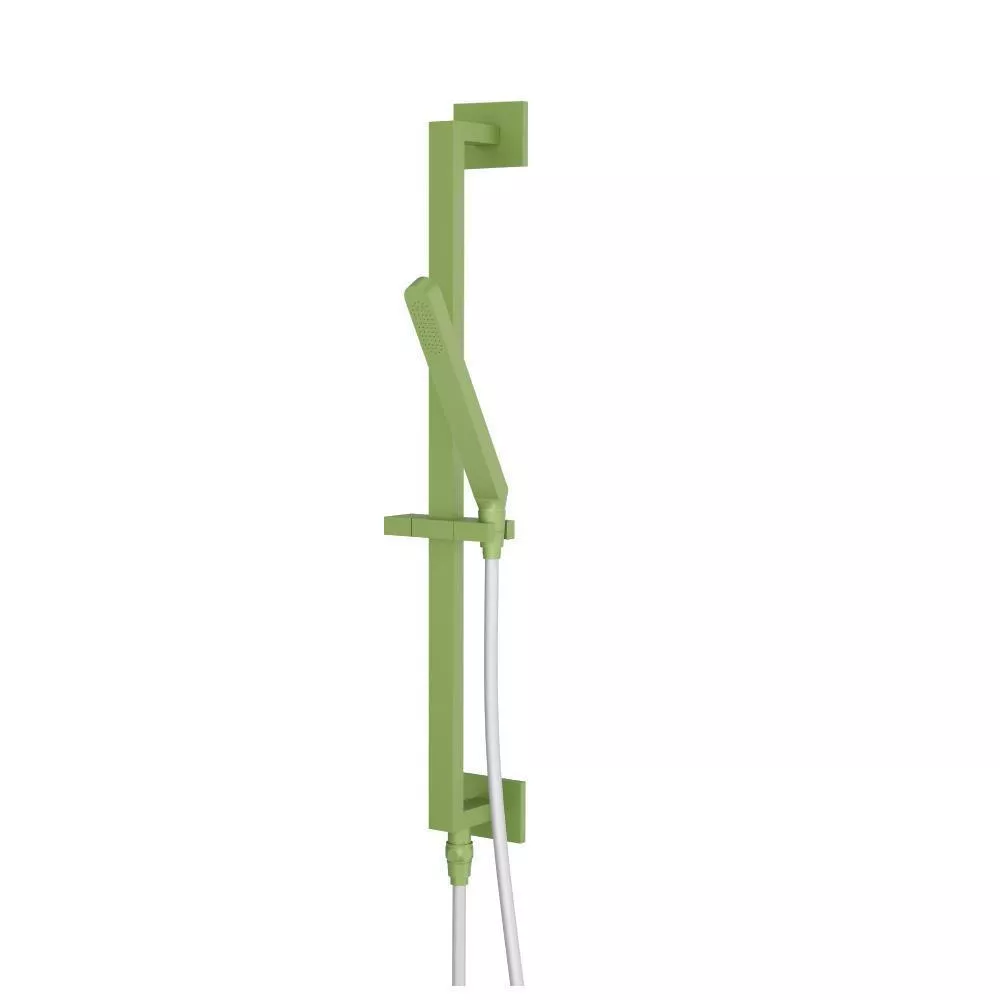 Green Hand Shower Set with Slide Bar, Integrated Elbow & Hose material