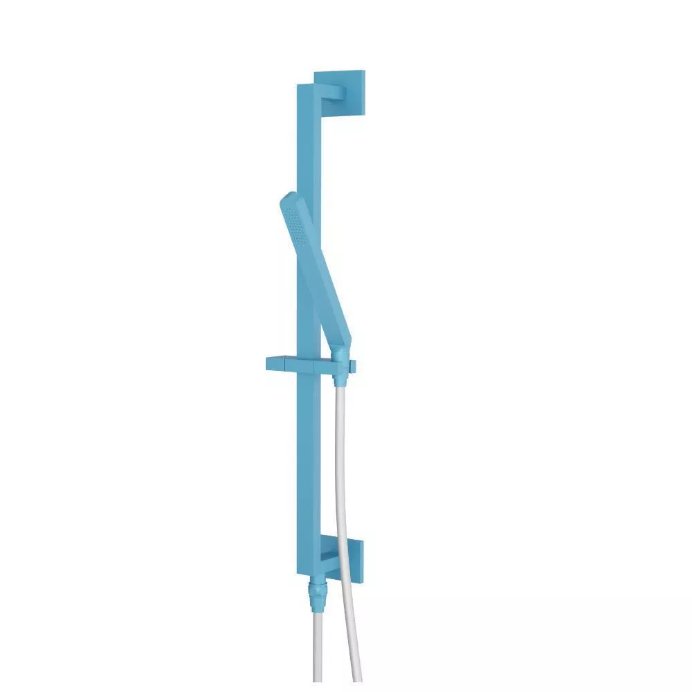 Sky Blue Hand Shower Set with Slide Bar, Integrated Elbow & Hose material