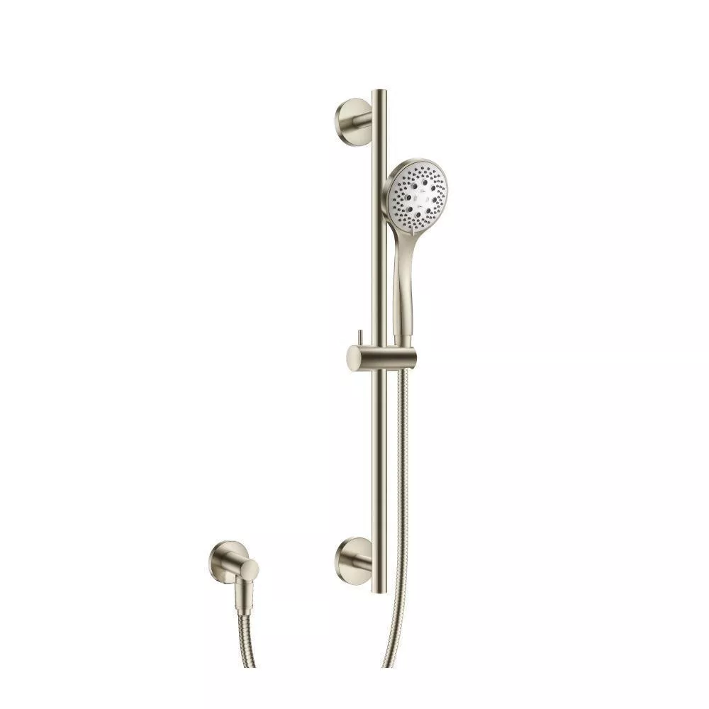 Brushed Nickel PVD Hand Shower Set with Slide Bar and Elbow material