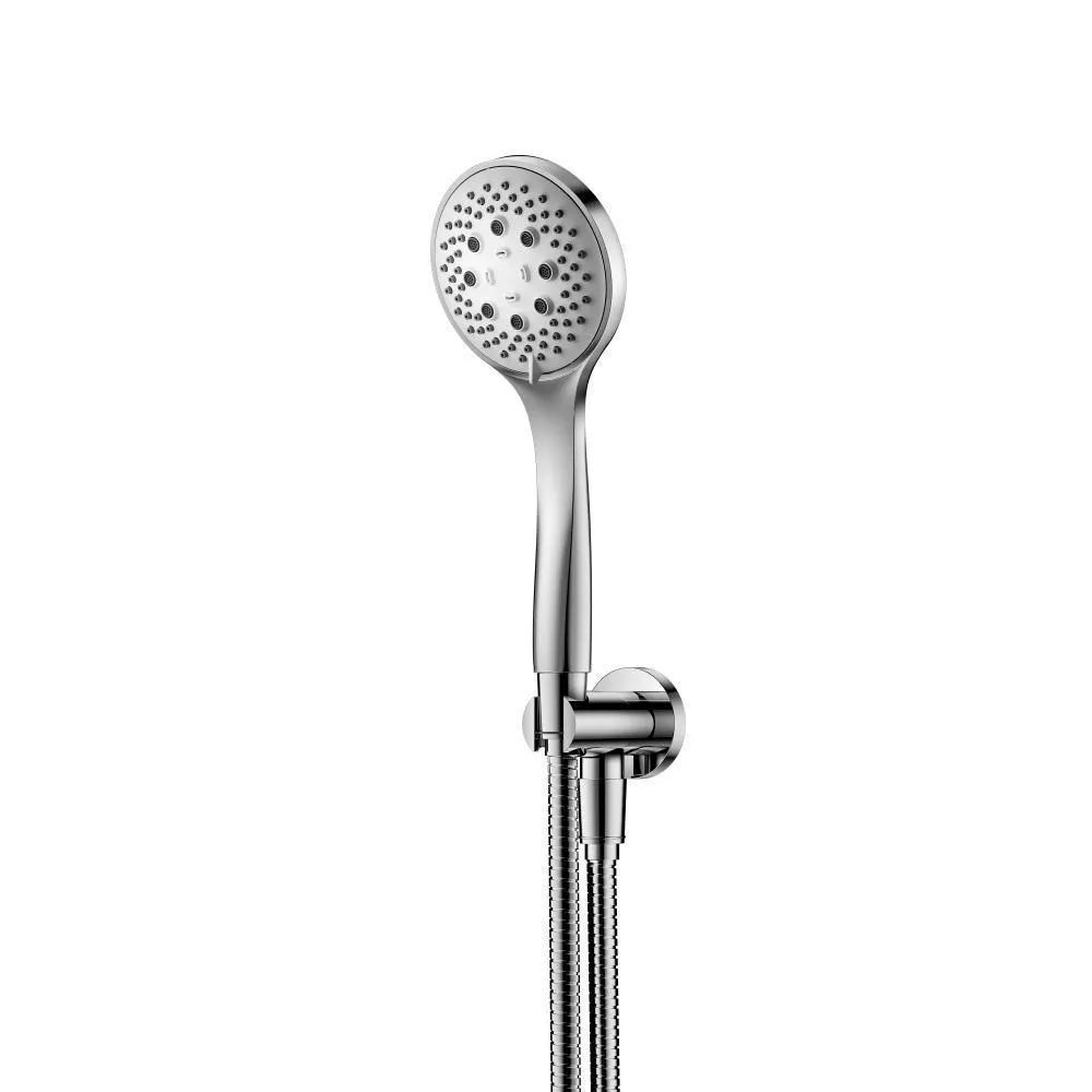Chrome Hand Shower Set with Holder and Elbow Combo material