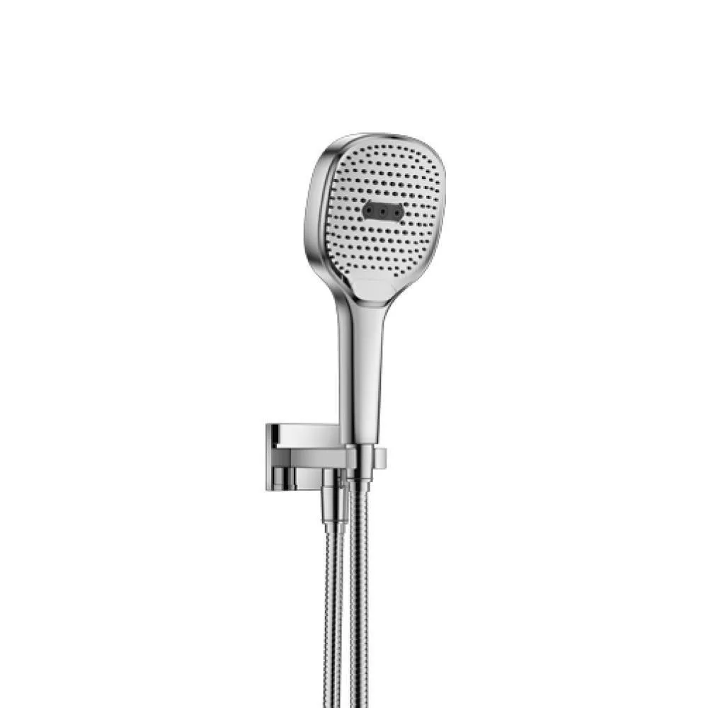 Chrome Hand Shower Set with Holder and Elbow Combo material