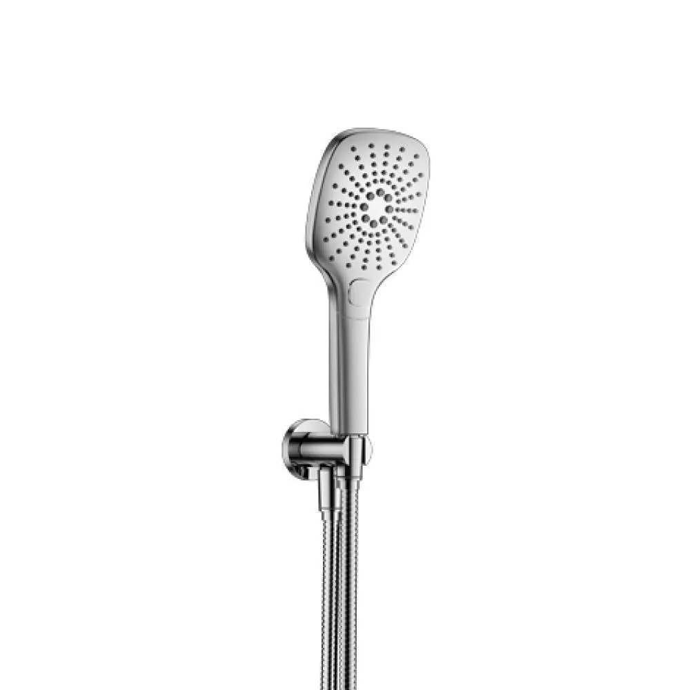 Chrome Hand Shower Set with Holder and Elbow Combo material