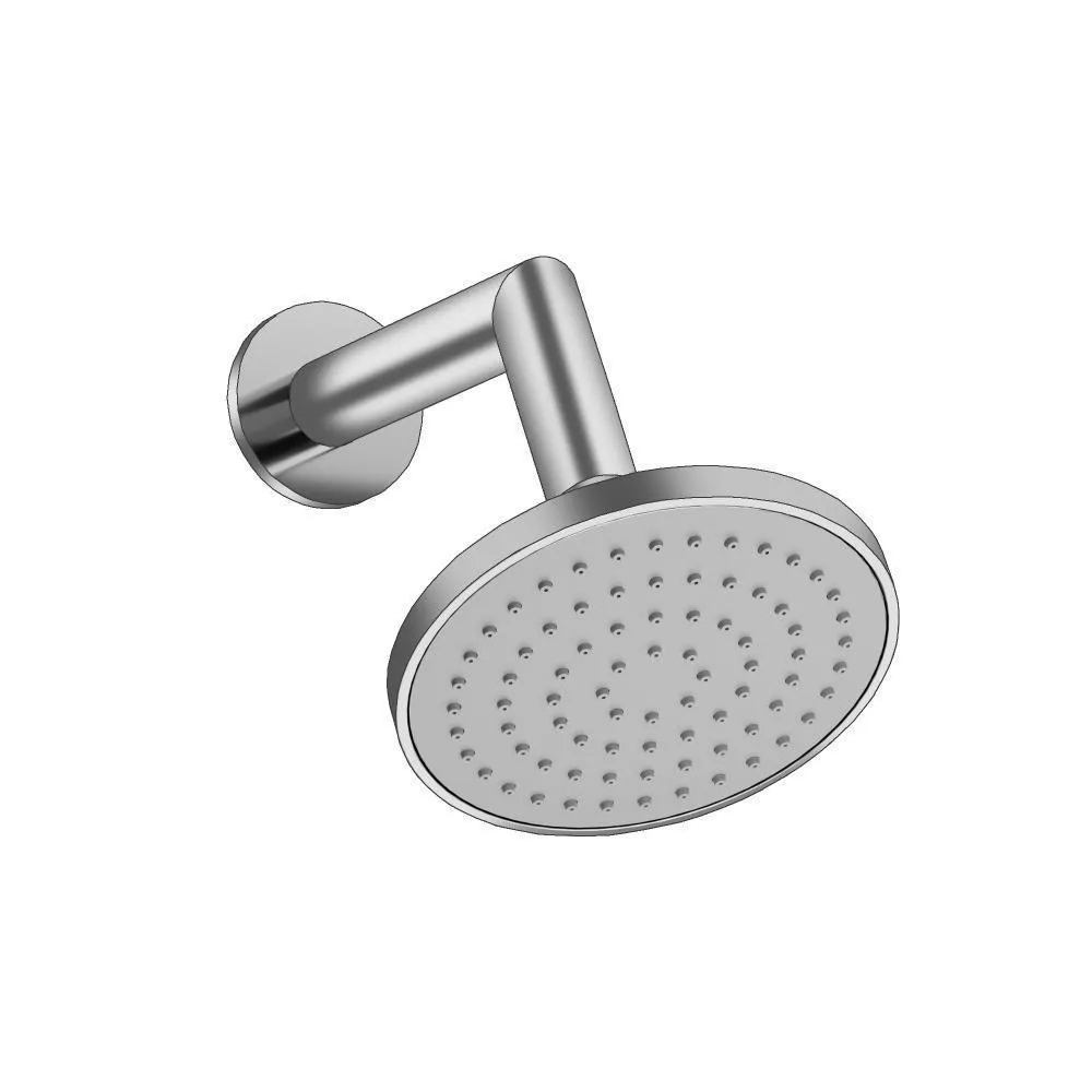 Chrome 5" Single Function Showerhead with 7" Arm material