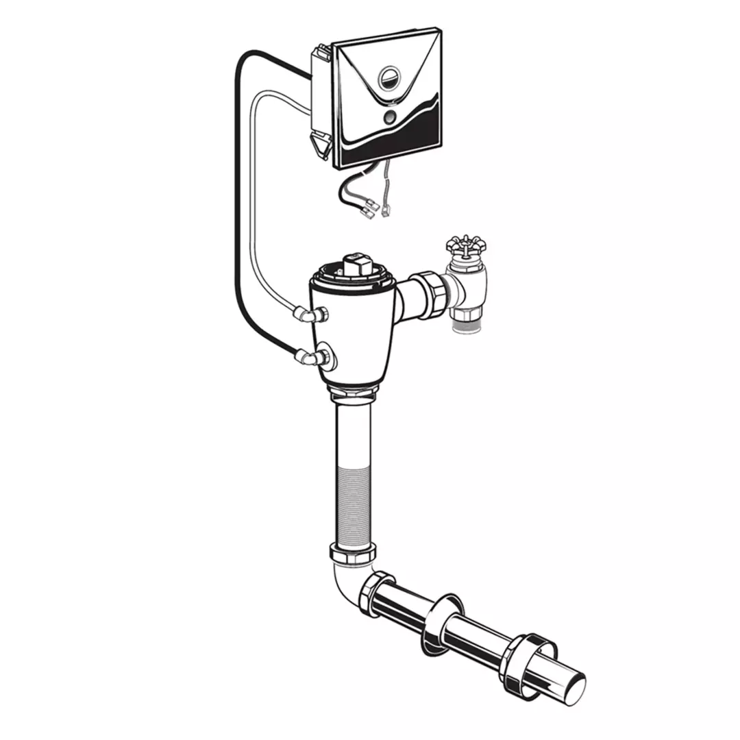 Ultima Selectronic Concealed Toilet Flush Valve, Base Model, Piston-Type, 1.6 gpf/6.0 Lpf material