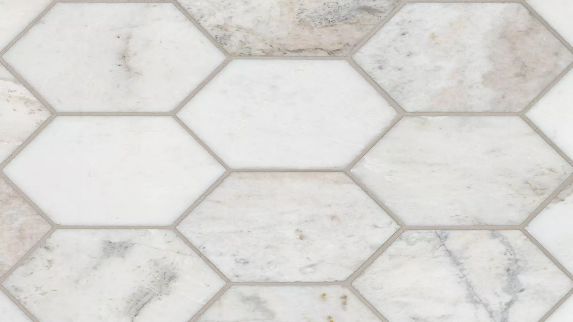 Arabescato Venato White 5" Hexagon Honed material