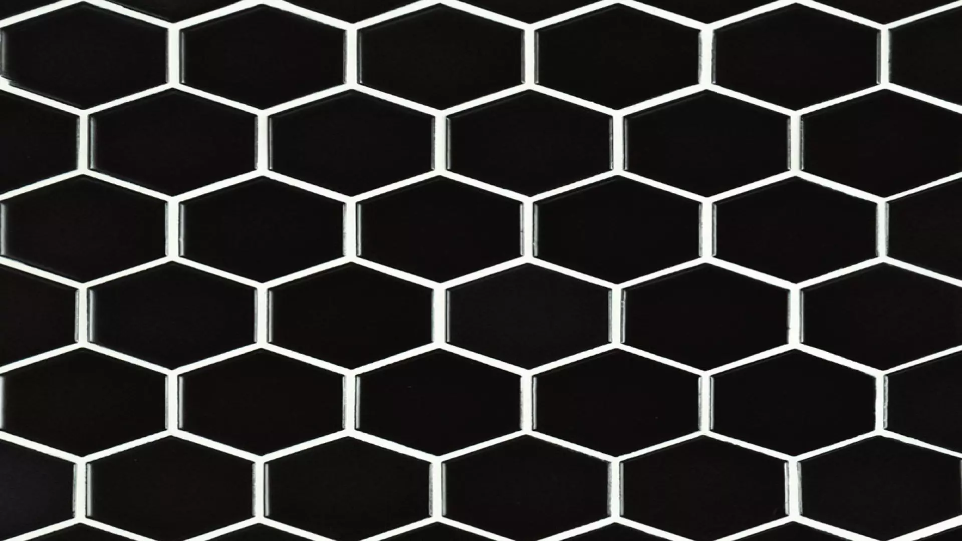 Black 2" Hexagon Matte material