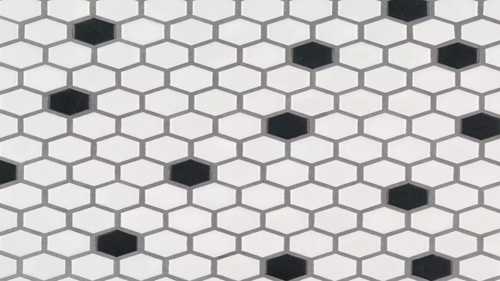 Black And White 1" Hexagon Matte material