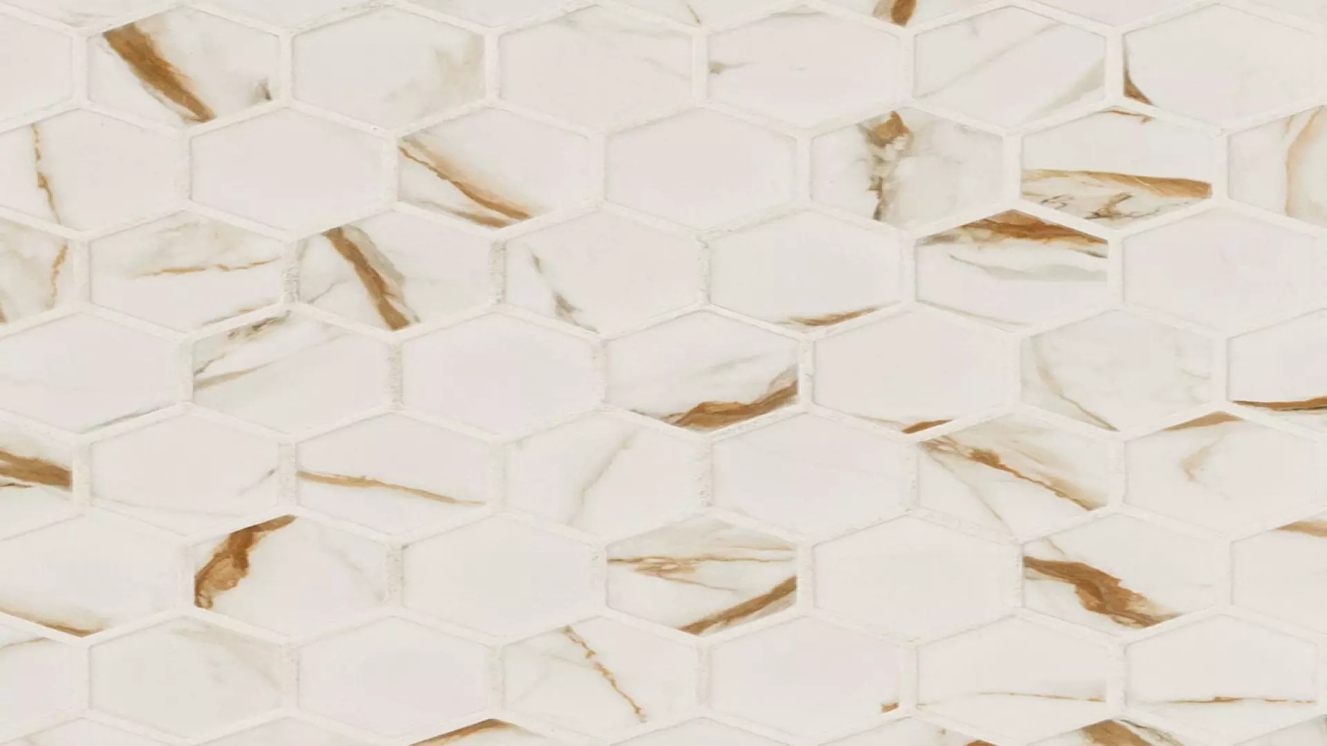 Calacatta Gold Matte 2" Hexagon material