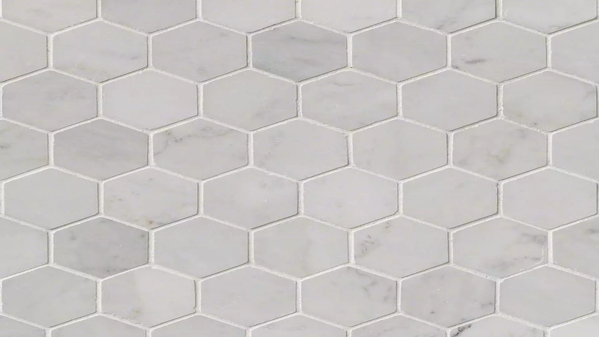 Carrara White 2" Hexagon Polished material