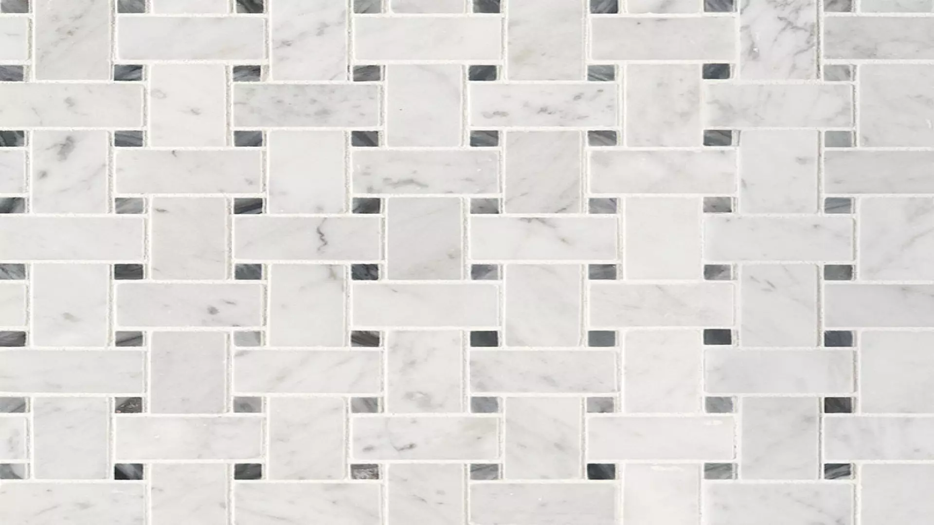 Carrara White Basketweave Pattern Honed material