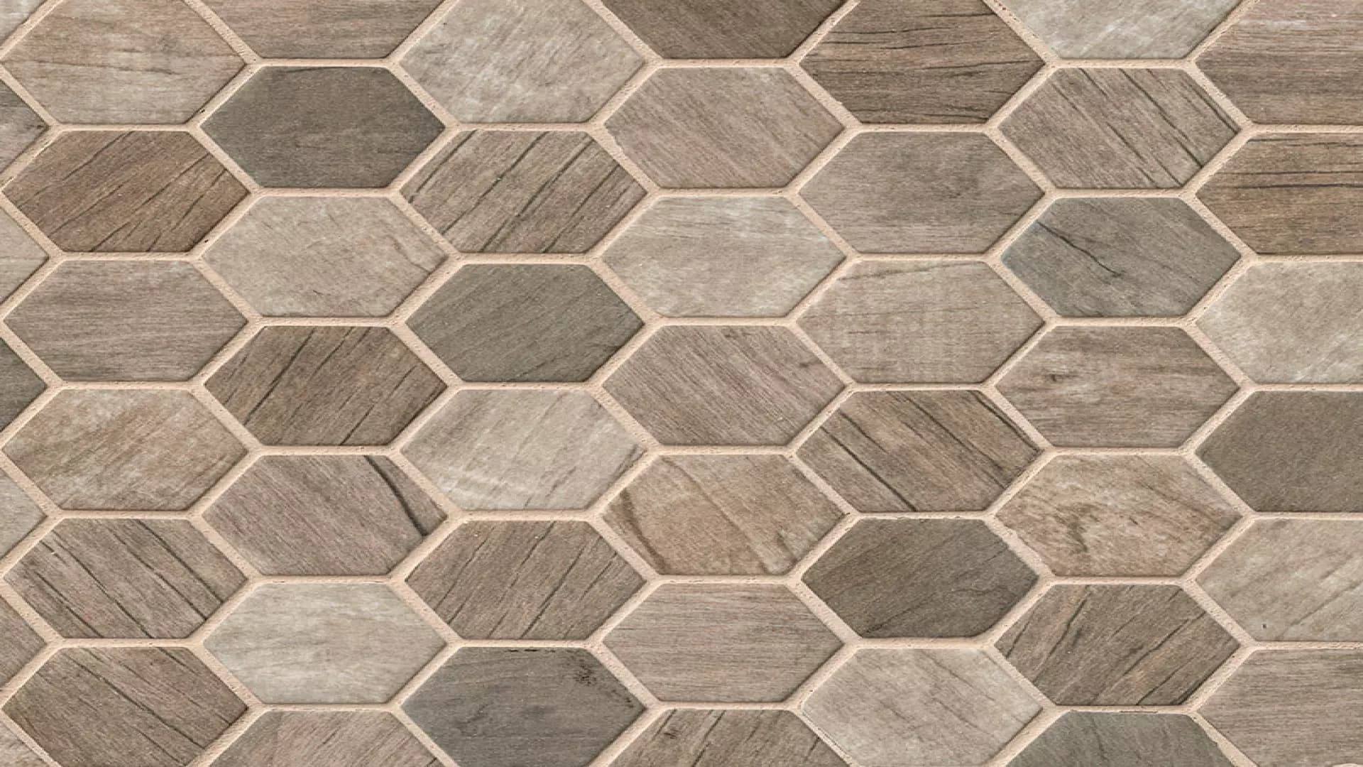 Driftwood Hexagon 6 mm material