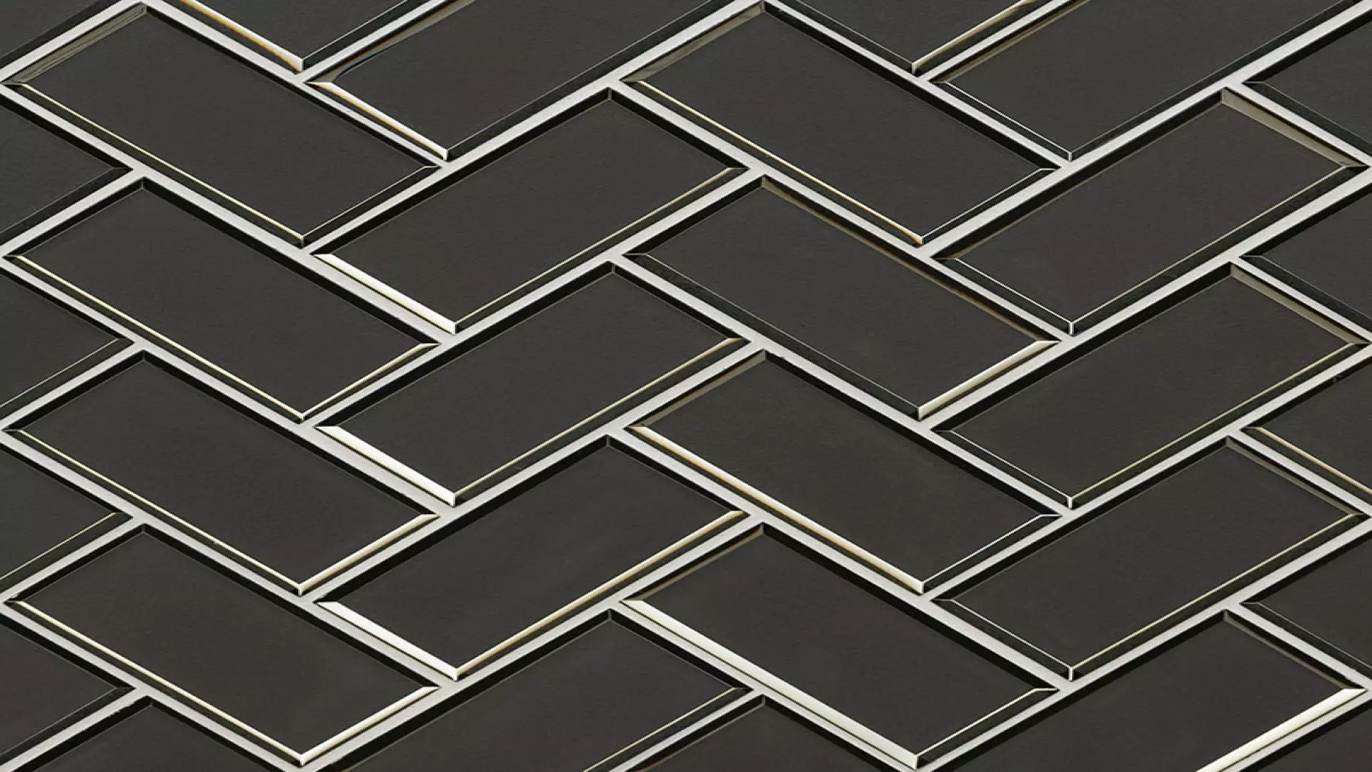 Metallic Gray Bevel Herringbone material