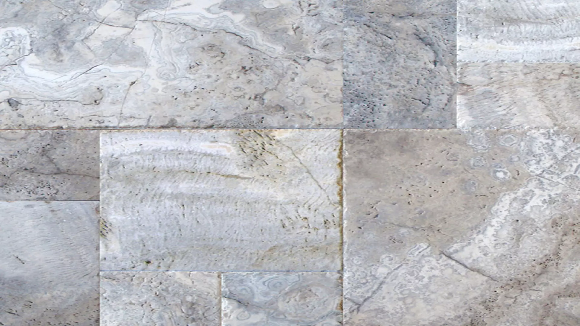 Silver Travertine Pattern Tumbled - 16 Sqft material