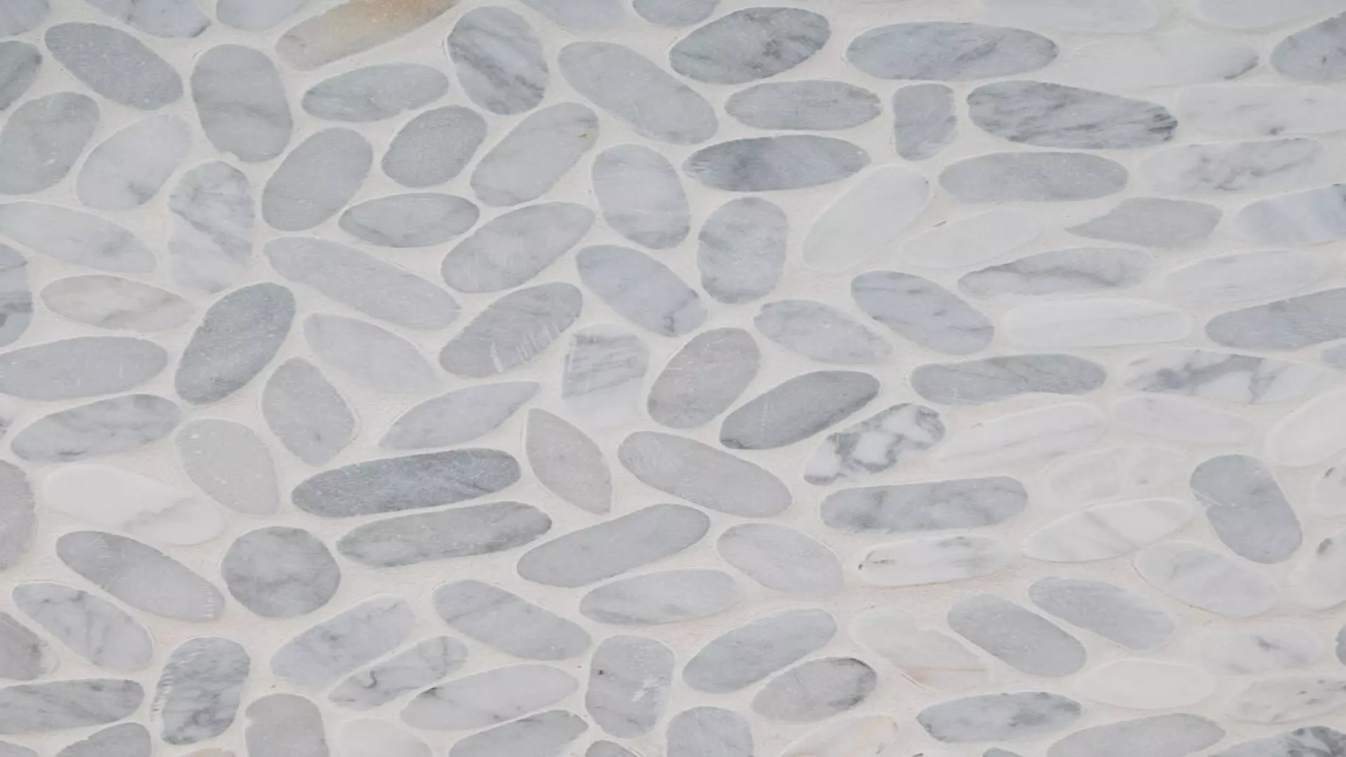 Sliced Carrara White Pebble material