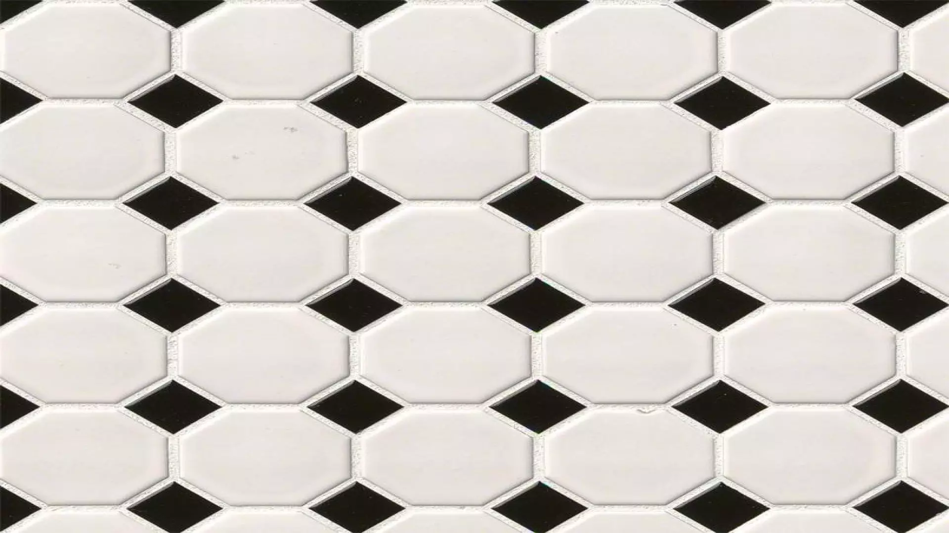 White And Black Matte Octagon Mosaic material