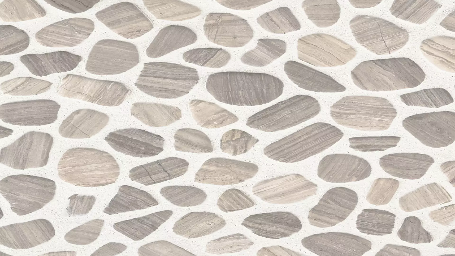 White Pebbles Tumbled 10 mm material