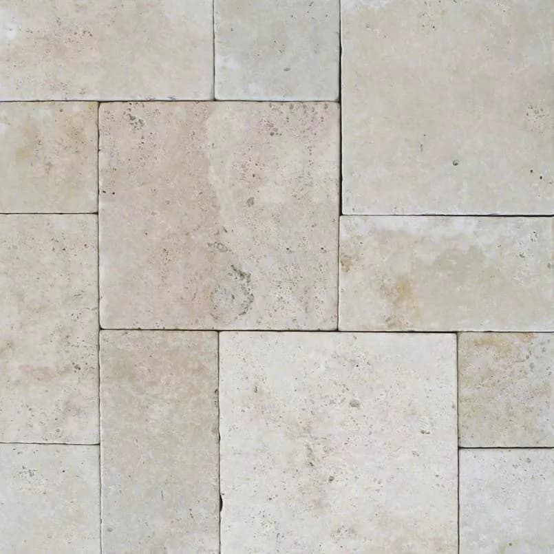 Tuscany Beige 8X8X3 cm Tumbled Pavers material
