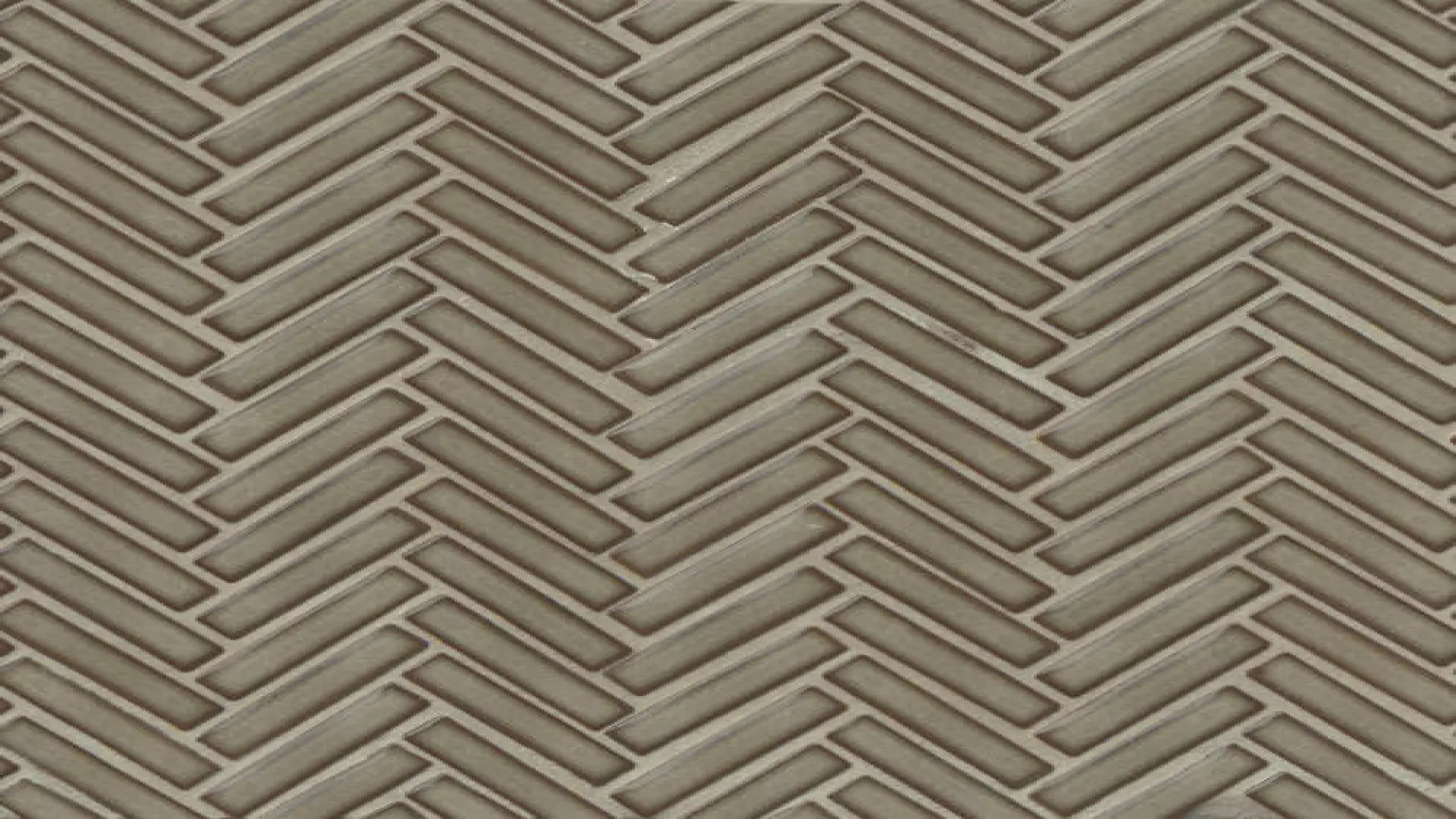 90 1/2" X 2" Herringbone Porcelain Mosaic Tile In Gray Haze material