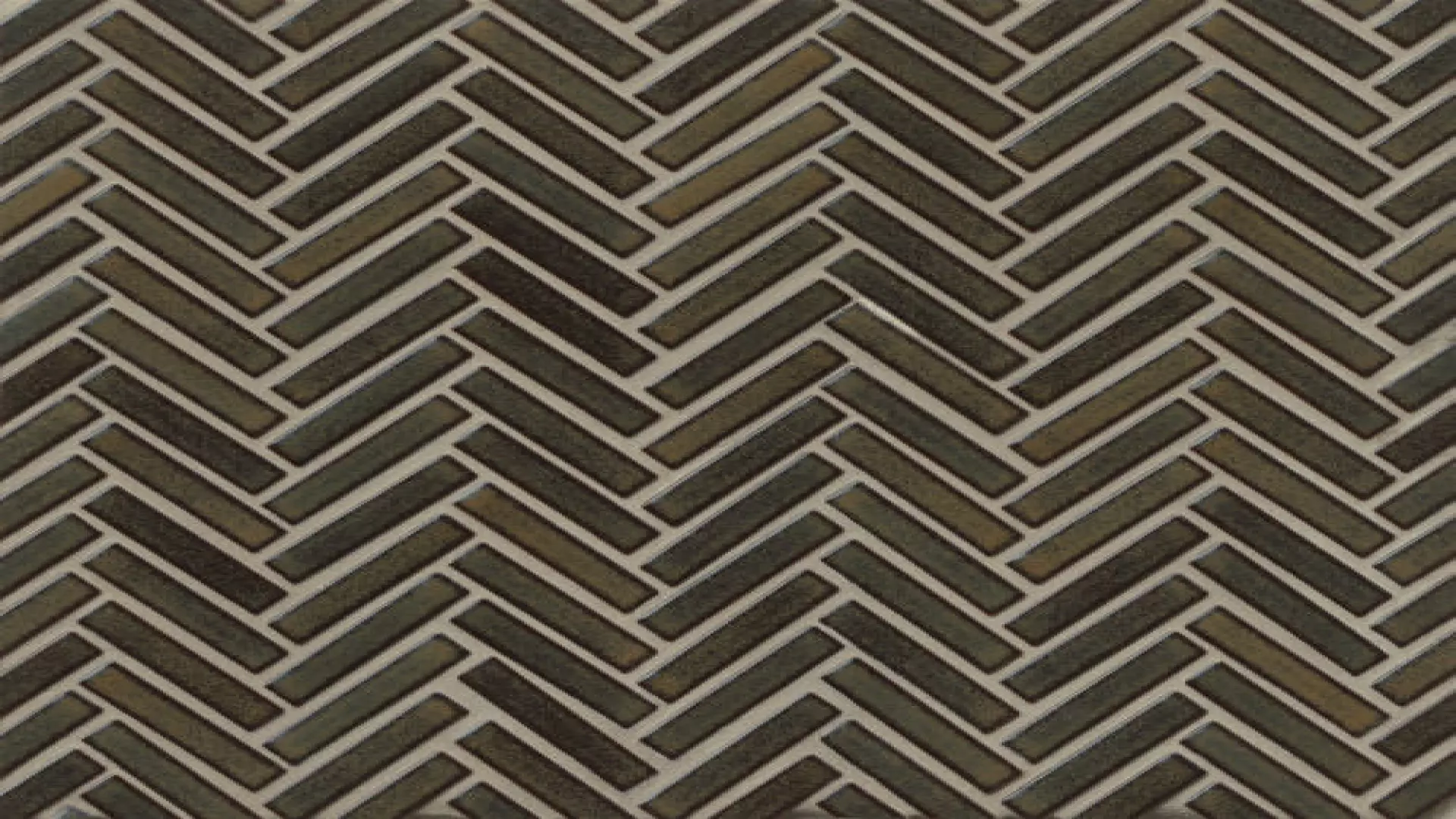 90 1/2" X 2" Herringbone Porcelain Mosaic Tile In Shadow material