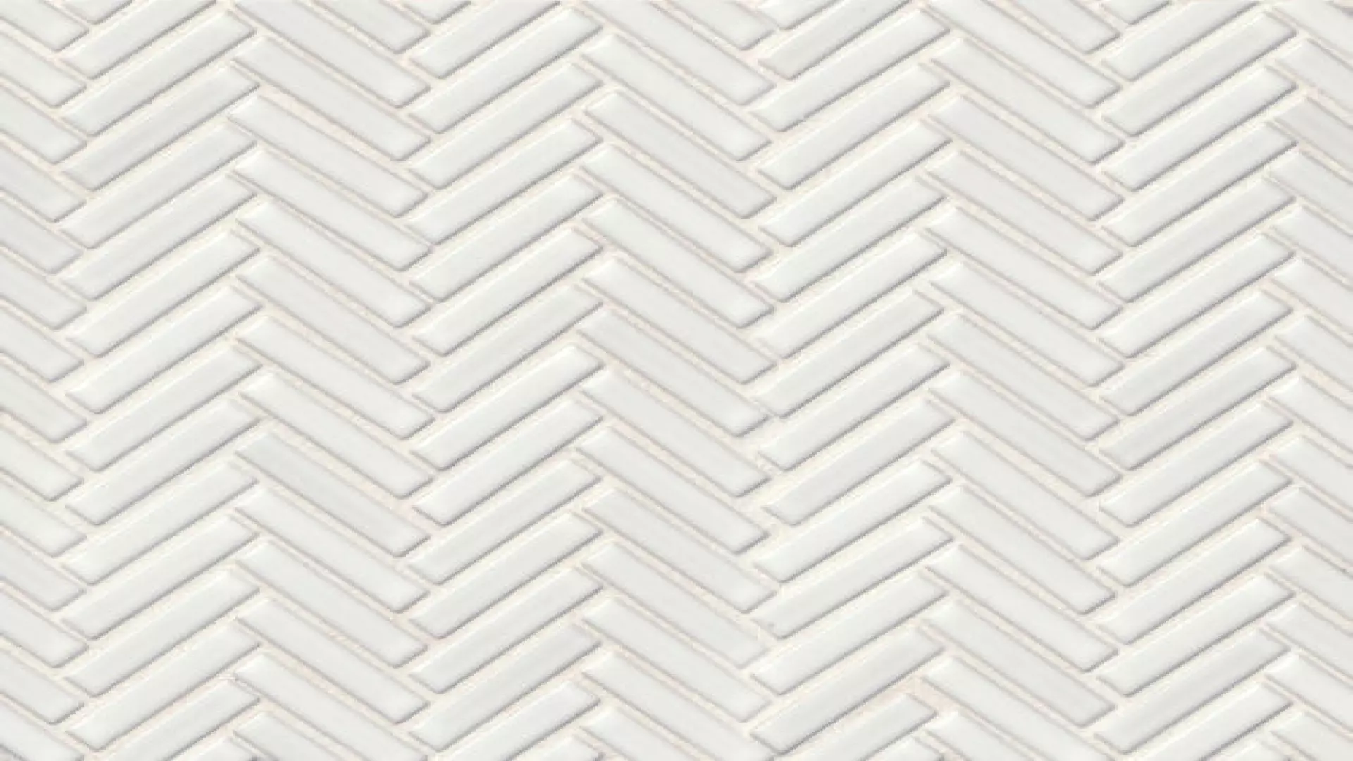 90 1/2" X 2" Herringbone Porcelain Mosaic Tile In White material