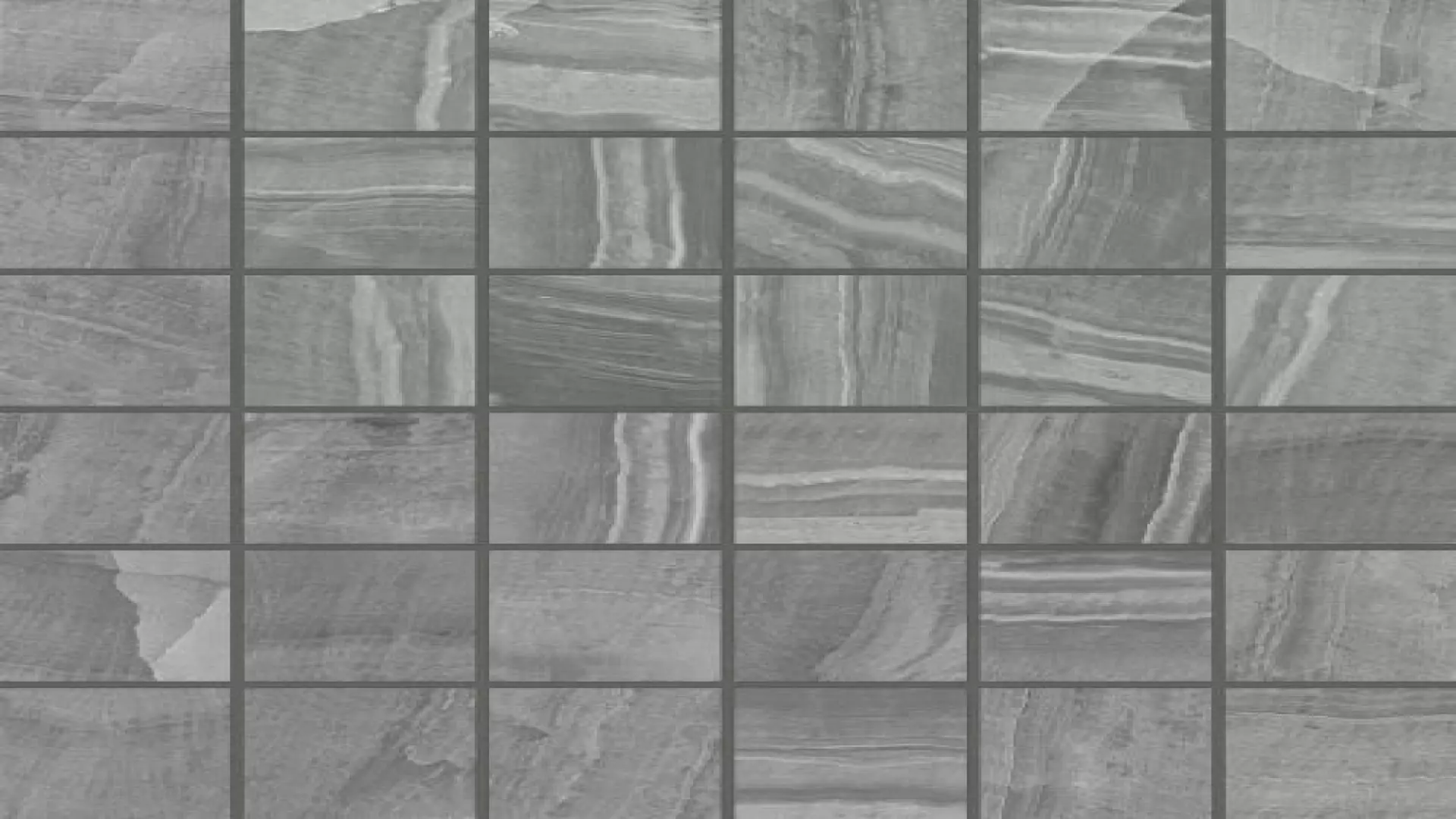 Gemma 2" X 2" Honed Porcelain Mosaic In Grey Onyx material