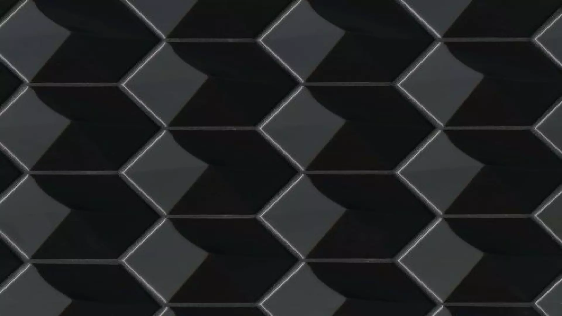Hedron 4" X 5" Glossy Ceramic 3D Wall Tile In Black material
