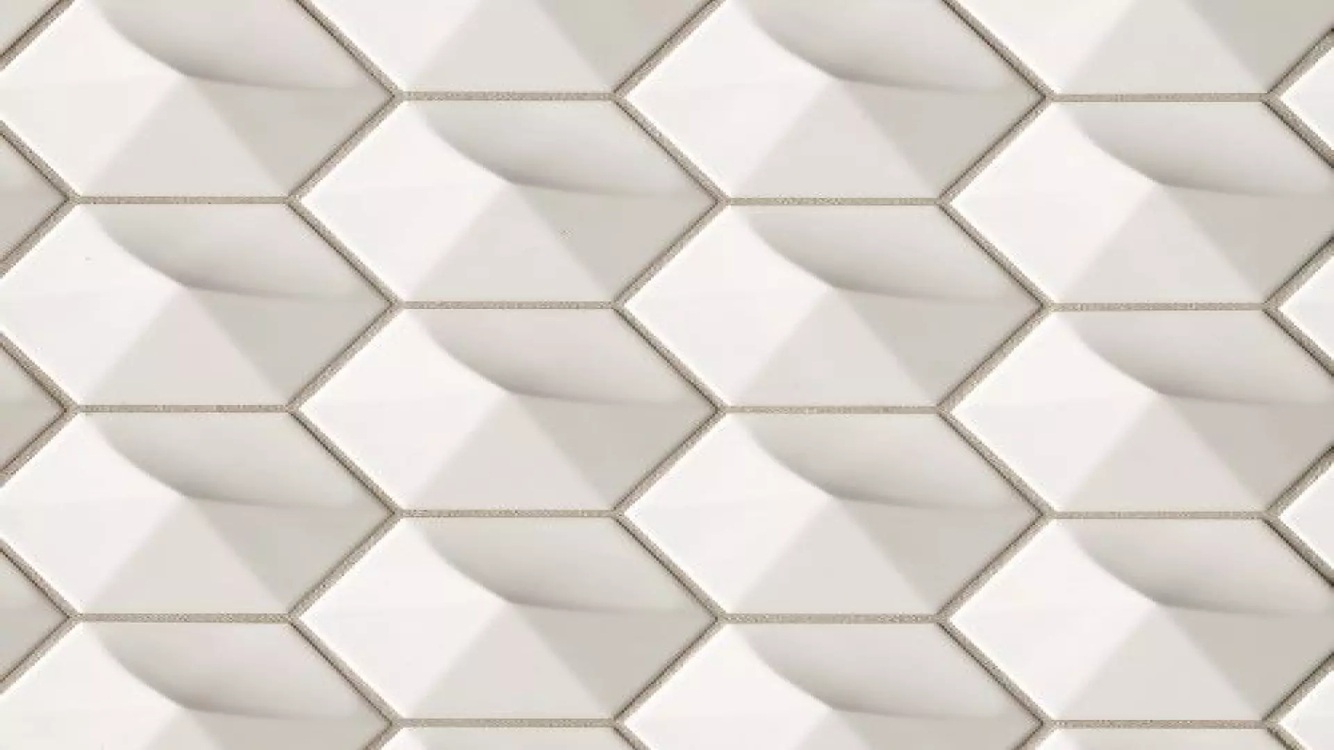 Hedron 4" X 5" Glossy Ceramic 3D Wall Tile In Fog material