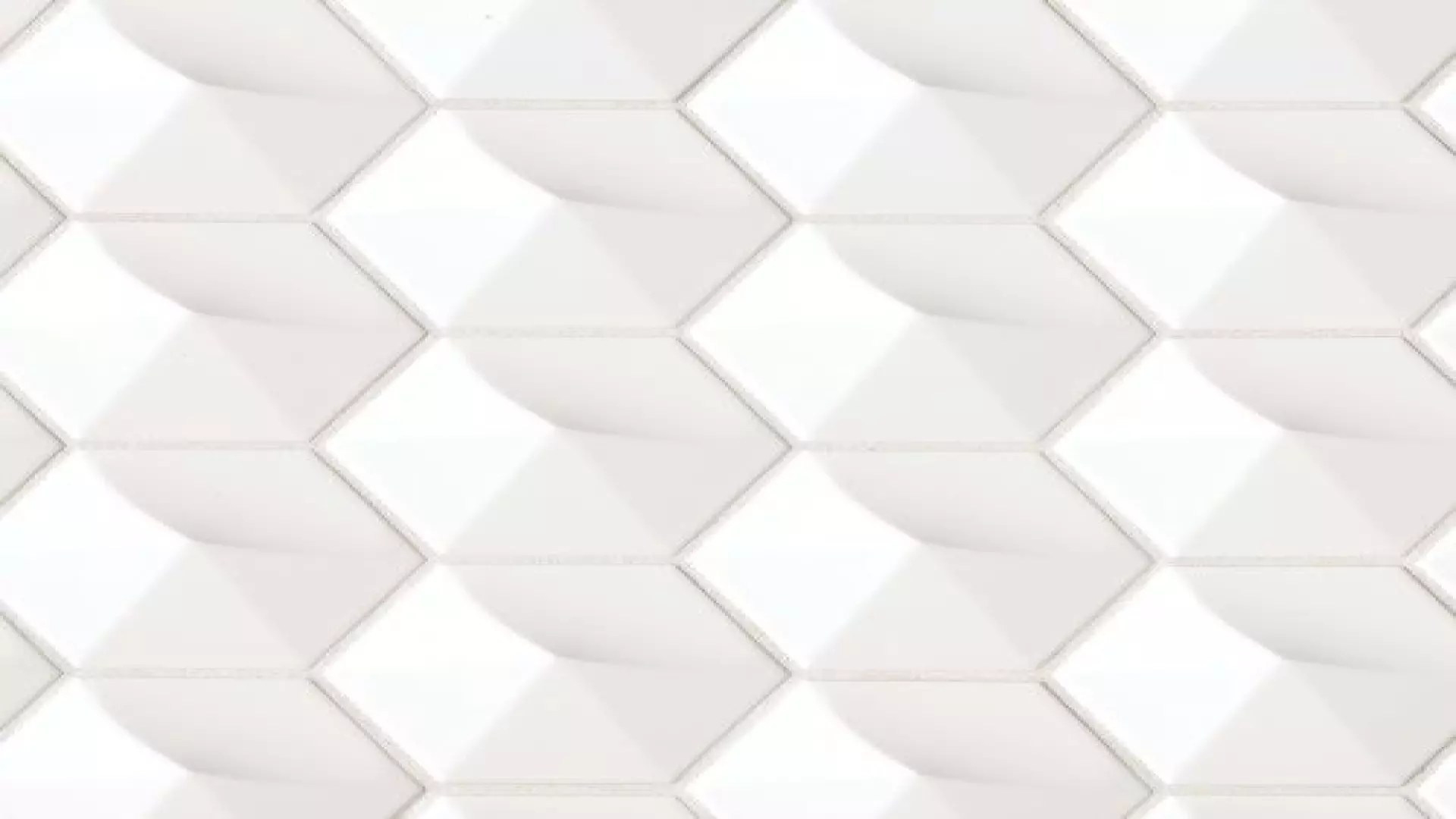 Hedron 4" X 5" Matte Ceramic 3D Wall Tile In White material