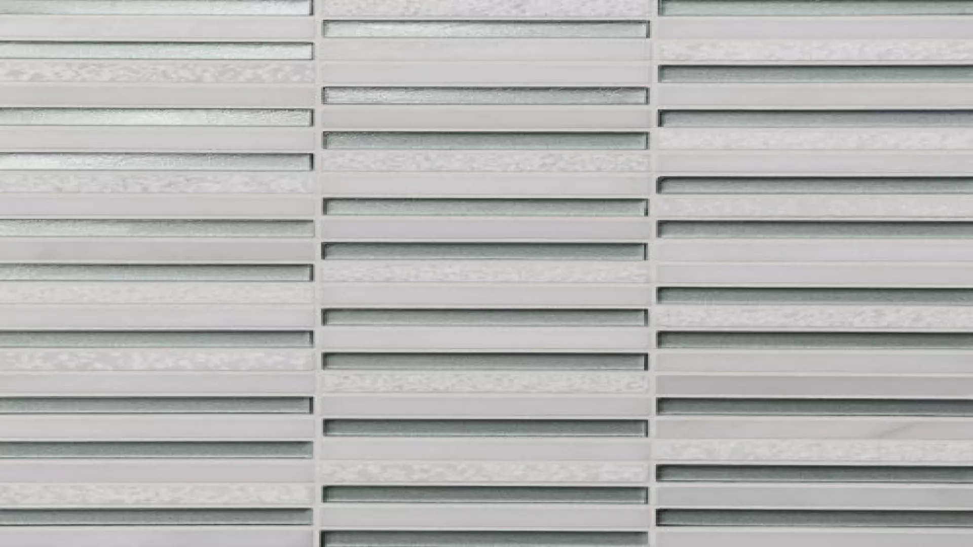 Kaikos 3/8" X 4" Stacked Glass And Stone Mosaic In Light Green And Oriental White material