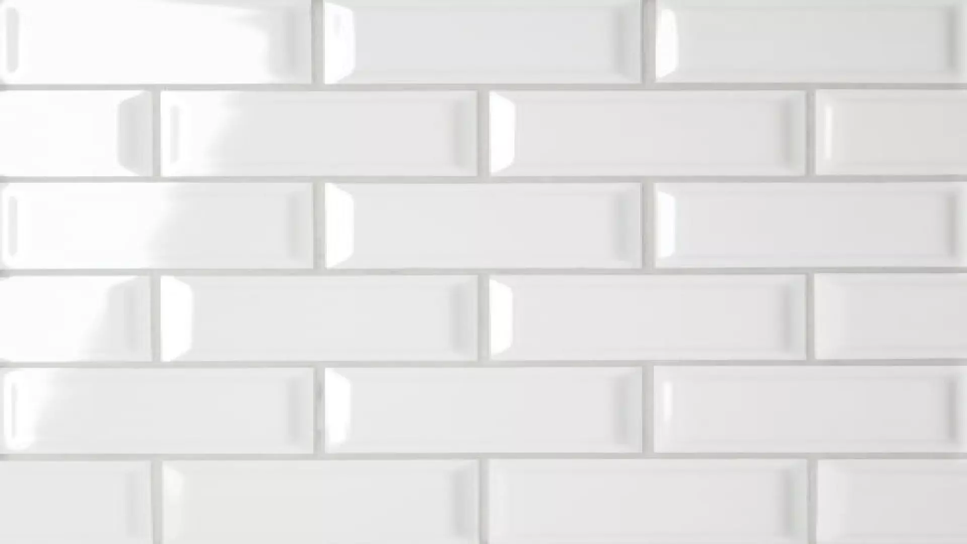 Le Cafe 2" X 4" Bevel Off Set Mesh Mount Glossy Porcelain Mosaic Tile In White material