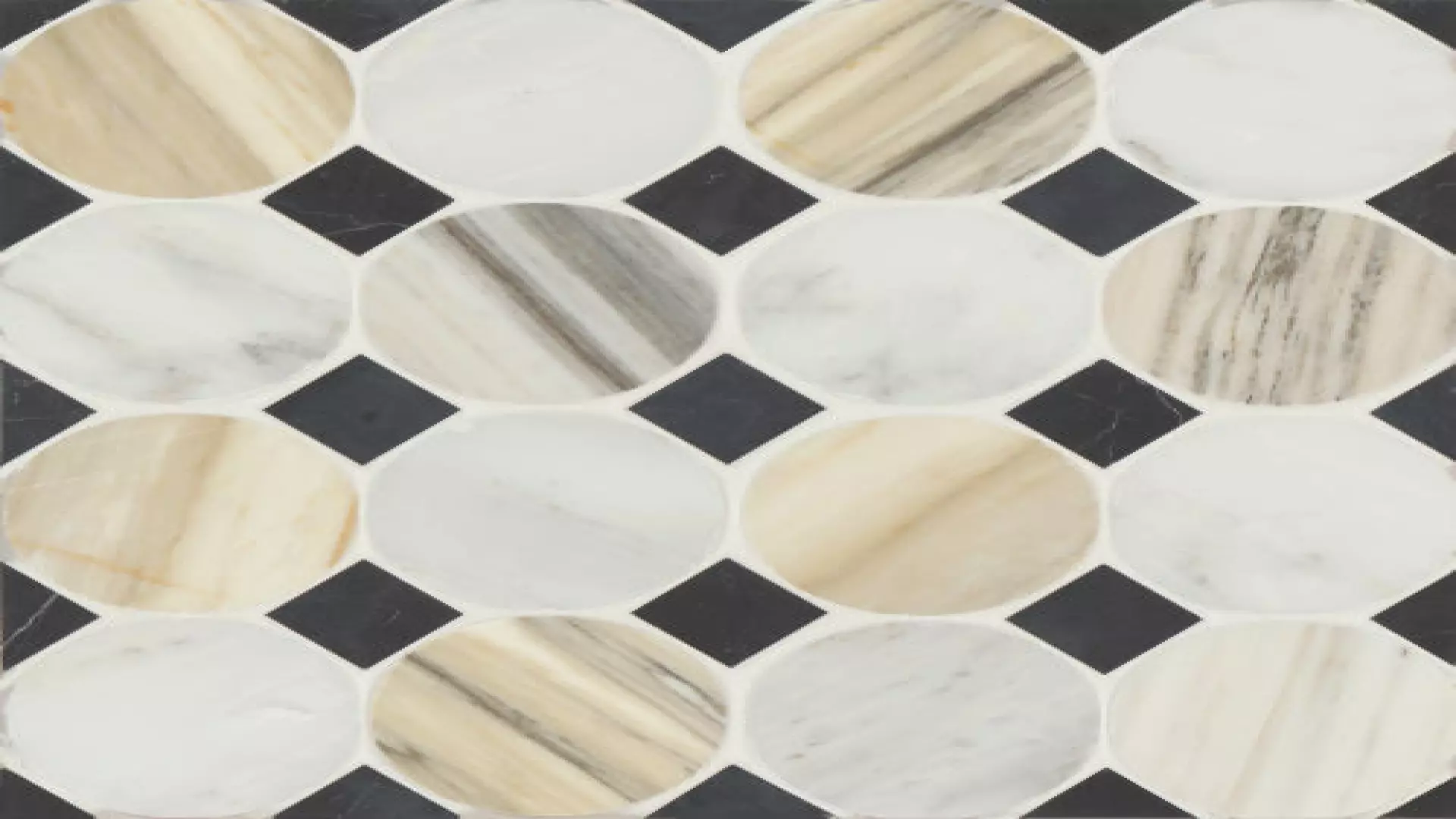 Modni Emery Honed Marble Mosaic Tile In Warm Blend material