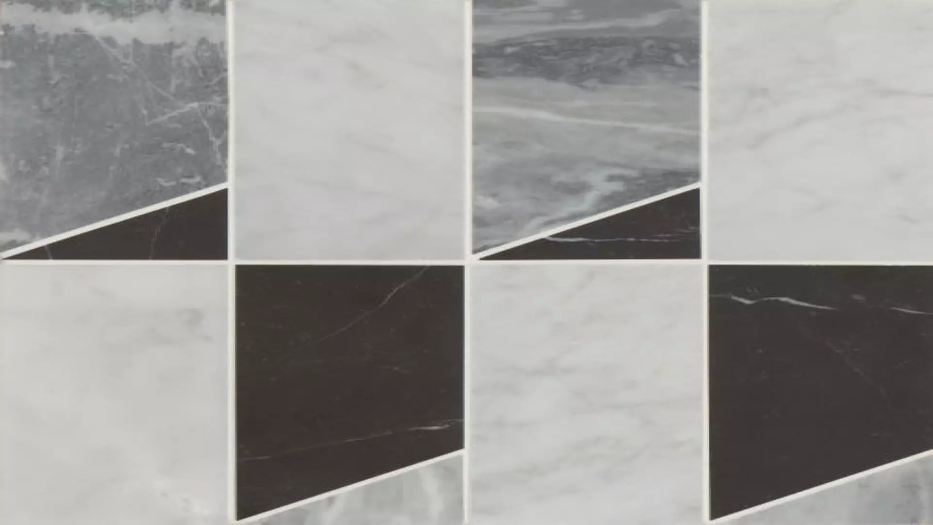 Modni Jett Honed Marble Mosaic Tile In Cool Blend material