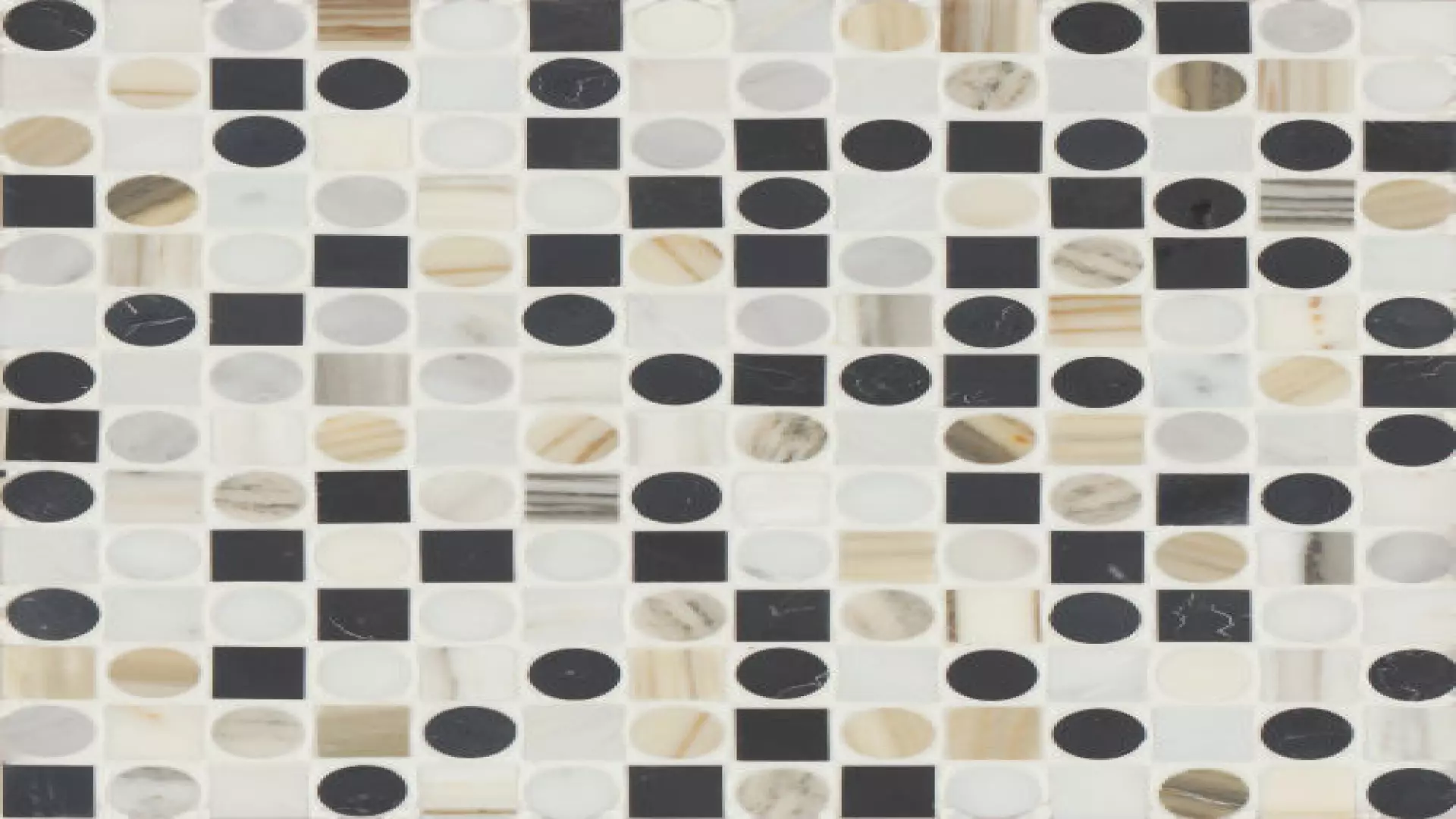 Modni Monroe Honed Marble Mosaic Tile In Warm Blend material