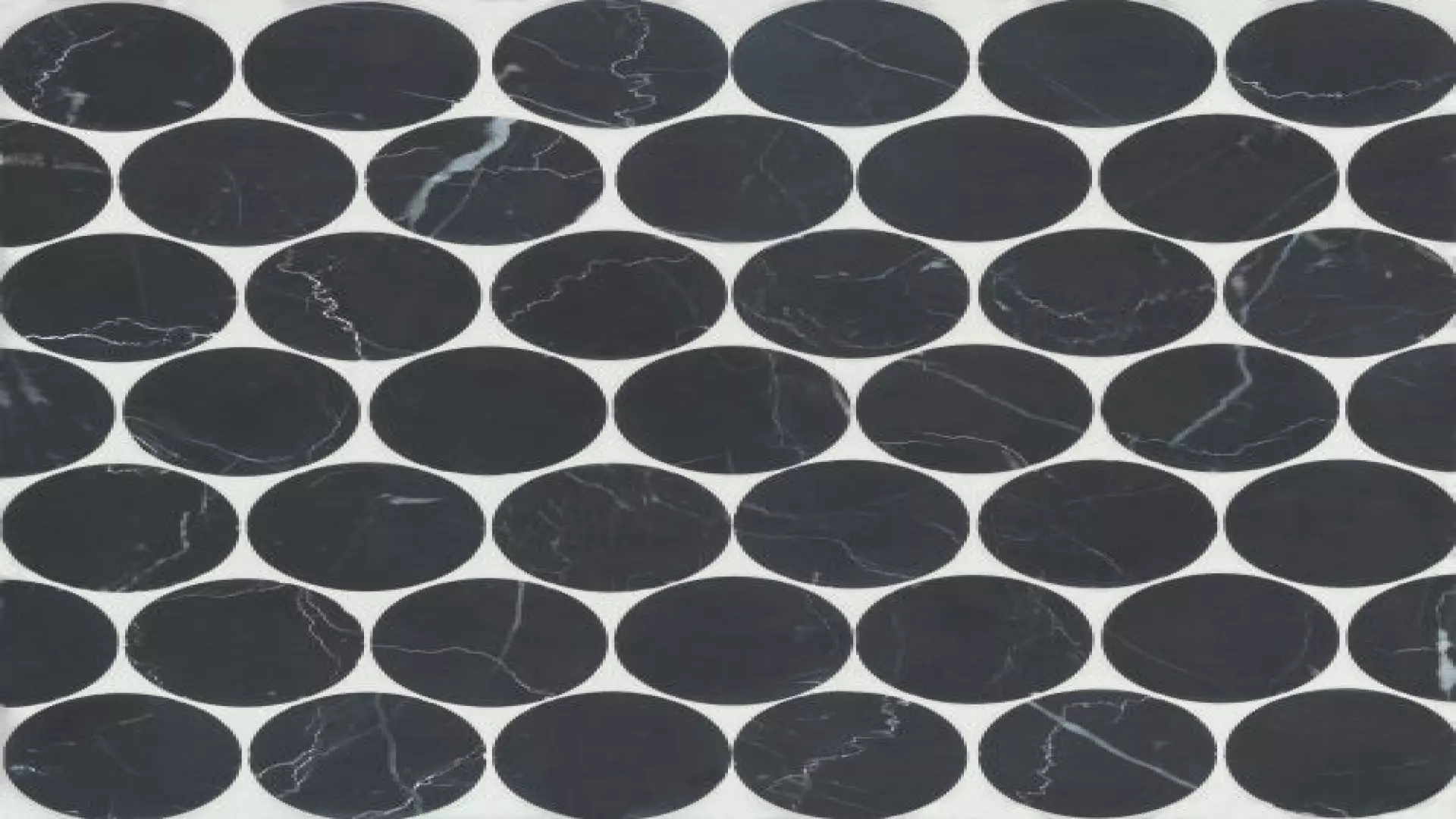 Monet Honed Marble Mosaic 10 Tile In Nero Marquina material