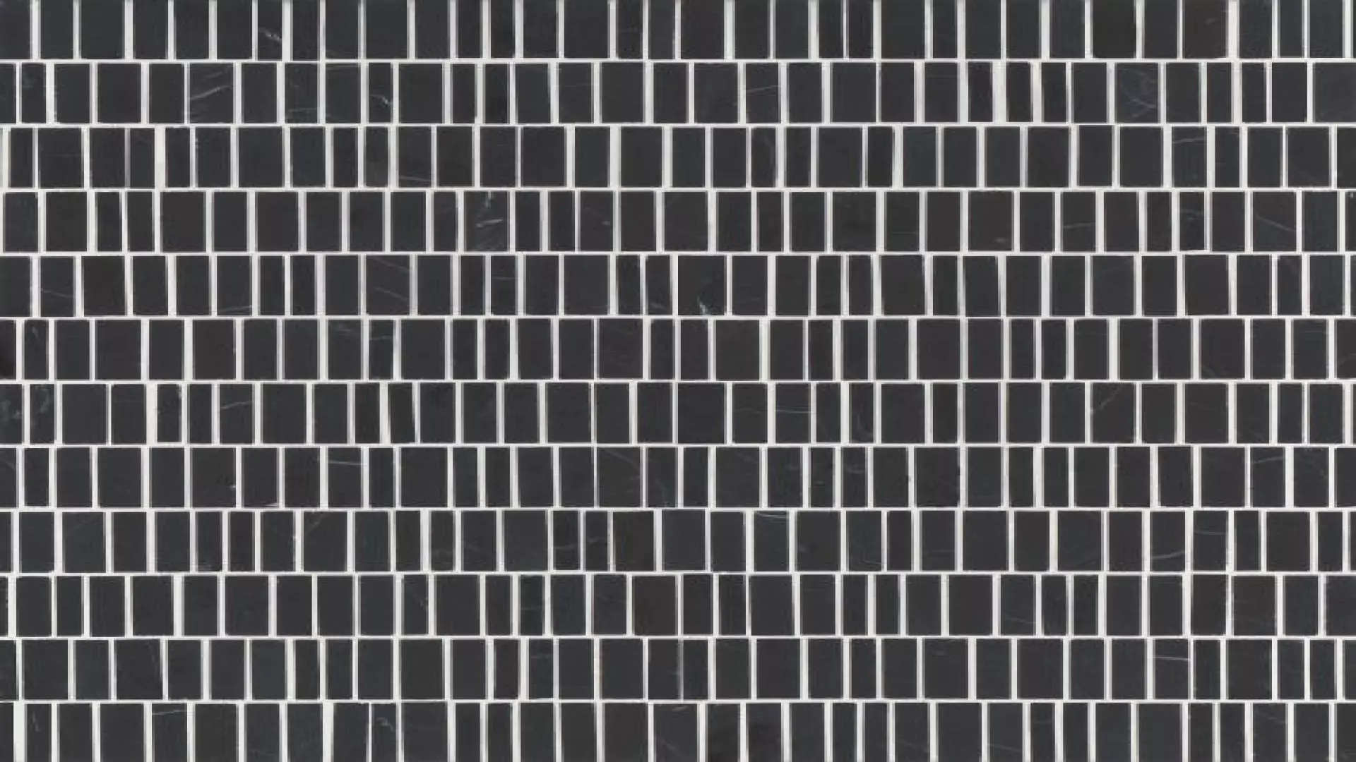 Monet Honed Marble Mosaic 7 Tile In Nero Marquina material