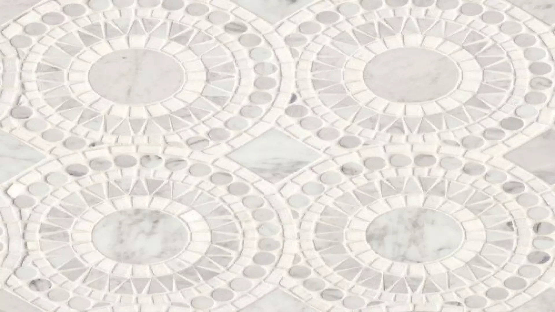 Solis Honed Marble Blend Mosaic Tile In White Carrara & White Thassos material