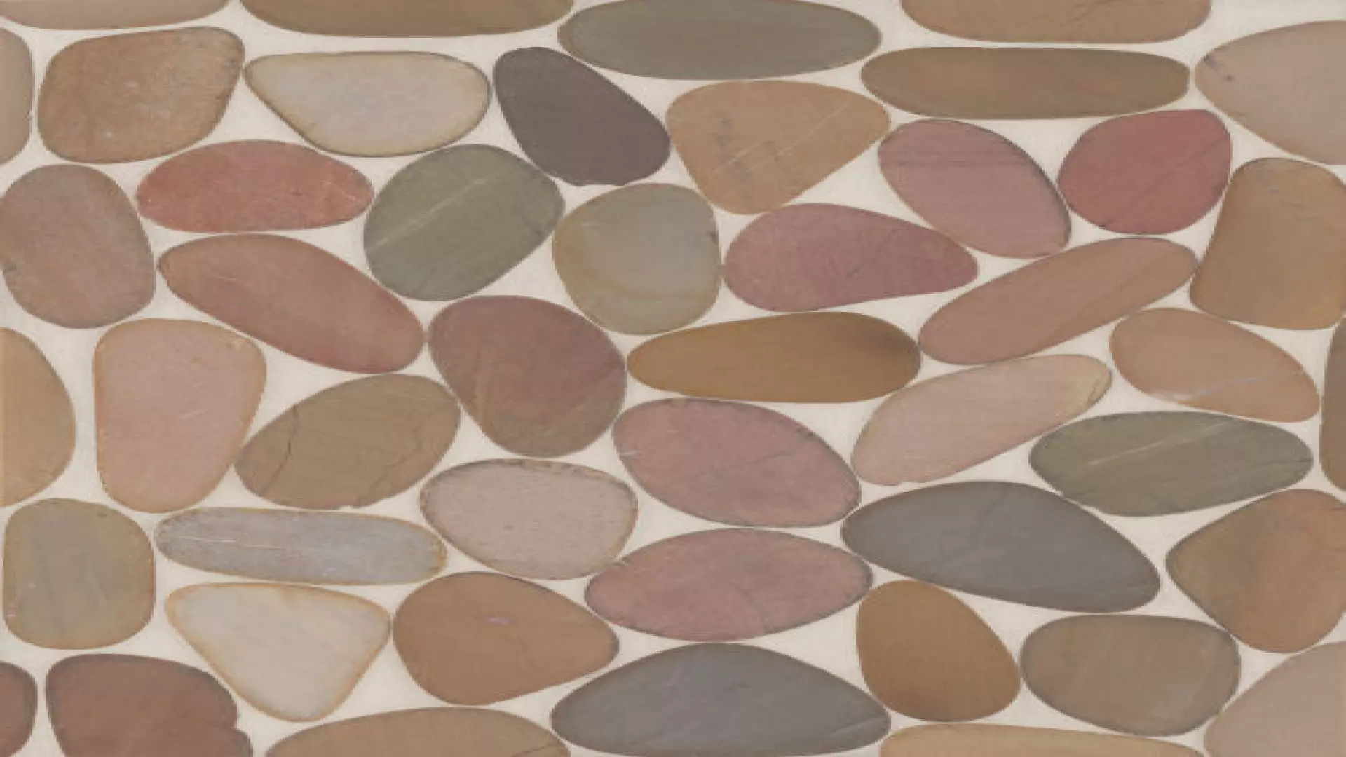 Waterbrook Jumbo Sliced Pebble Mosaic 12" X 12" In Brown material