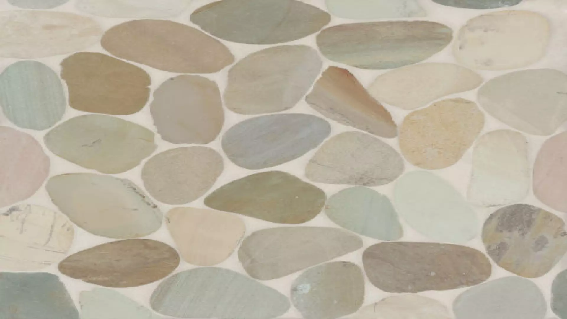 Waterbrook Jumbo Sliced Pebble Mosaic 12" X 12" In Golden material