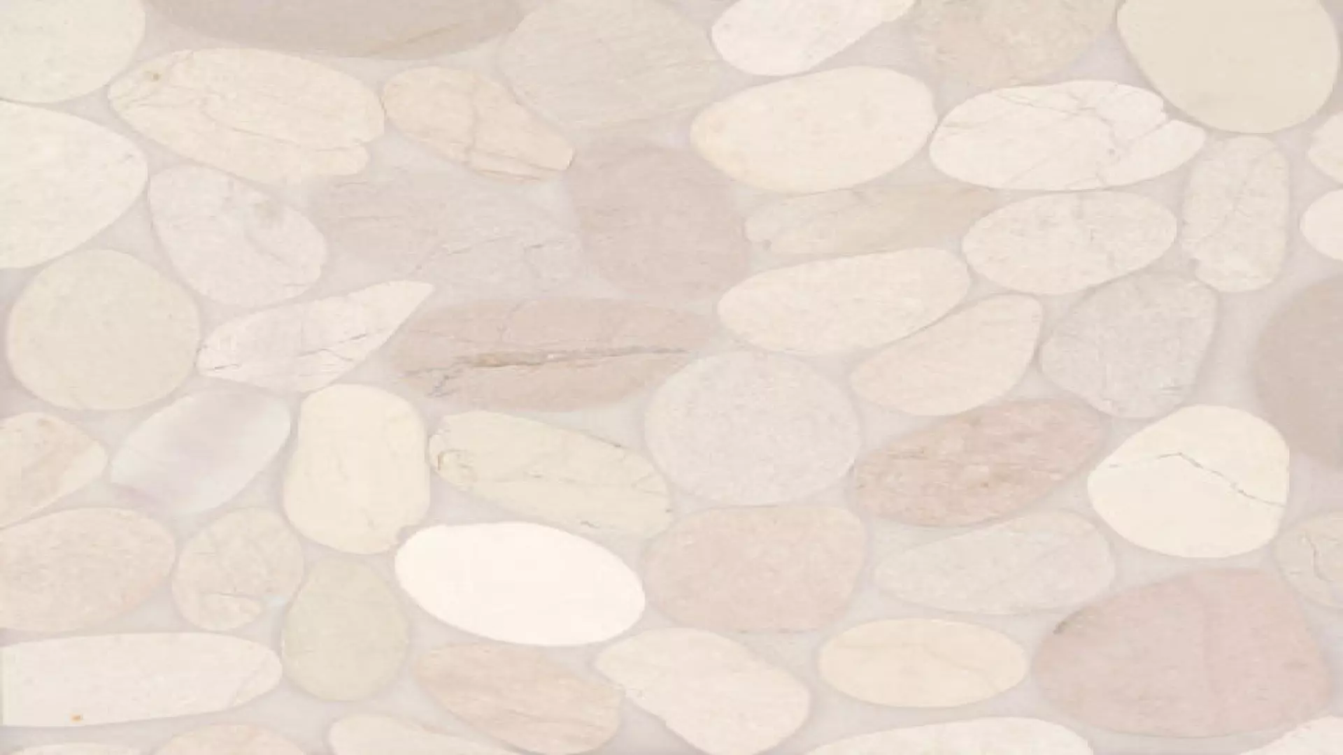 Waterbrook Jumbo Sliced Pebble Mosaic 12" X 12" In White material