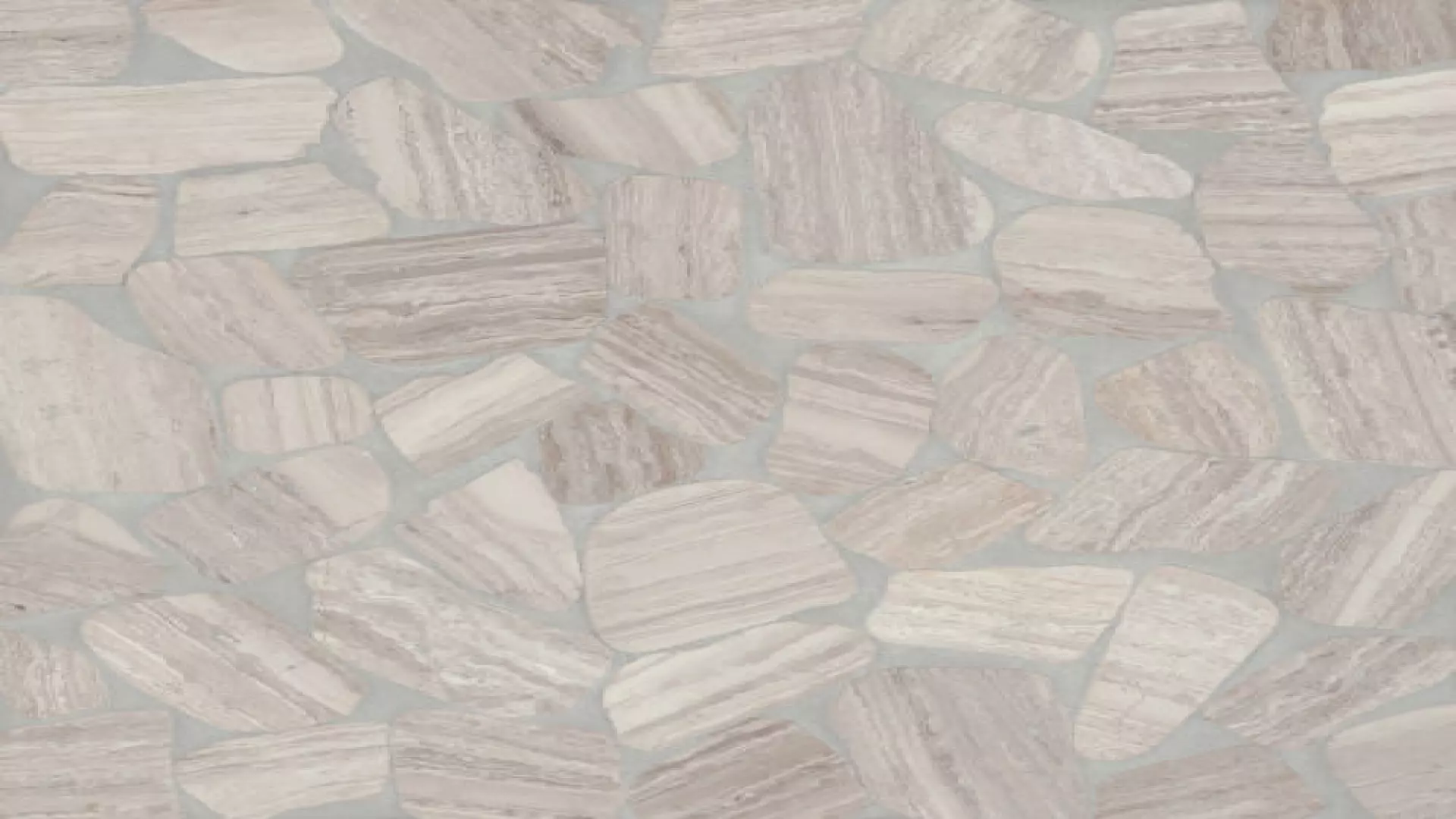 Waterbrook Medium Sliced Pebble Mosaic 12" X 12"In Ashen Grey material