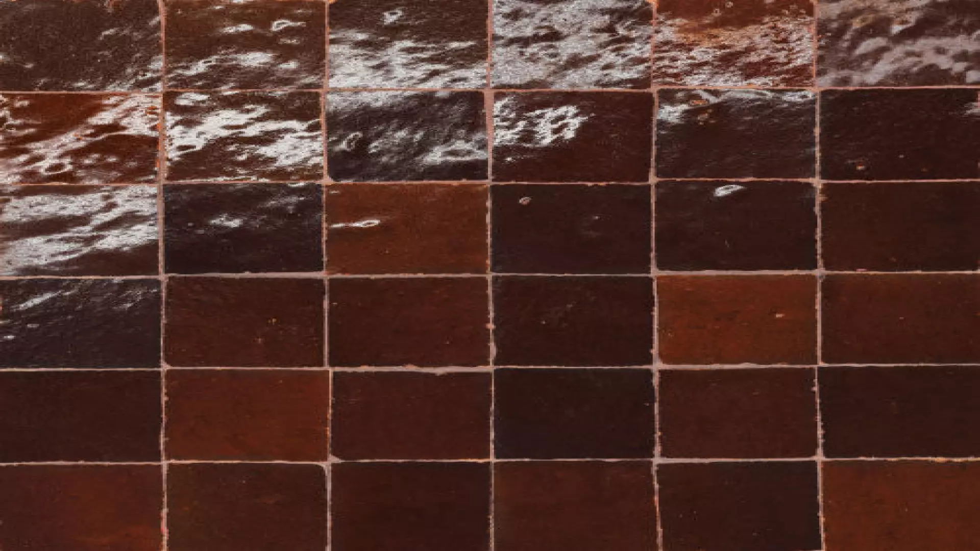 Zagora 2" X 2" Glossy Zellige Mosaic Tile In Maroon material