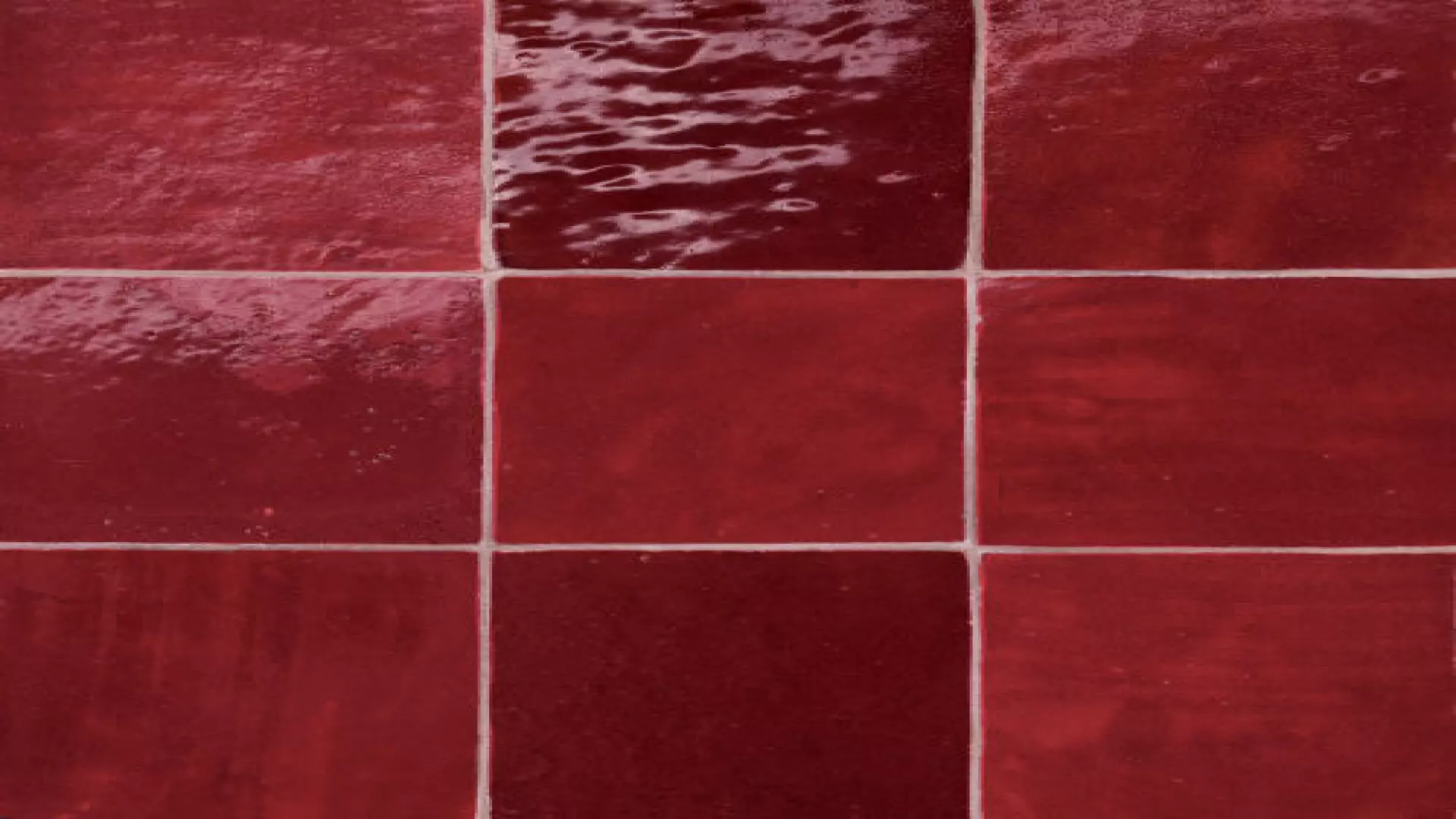 Zagora 4" X 4" Glossy Zellige Field Tile In Rouge material