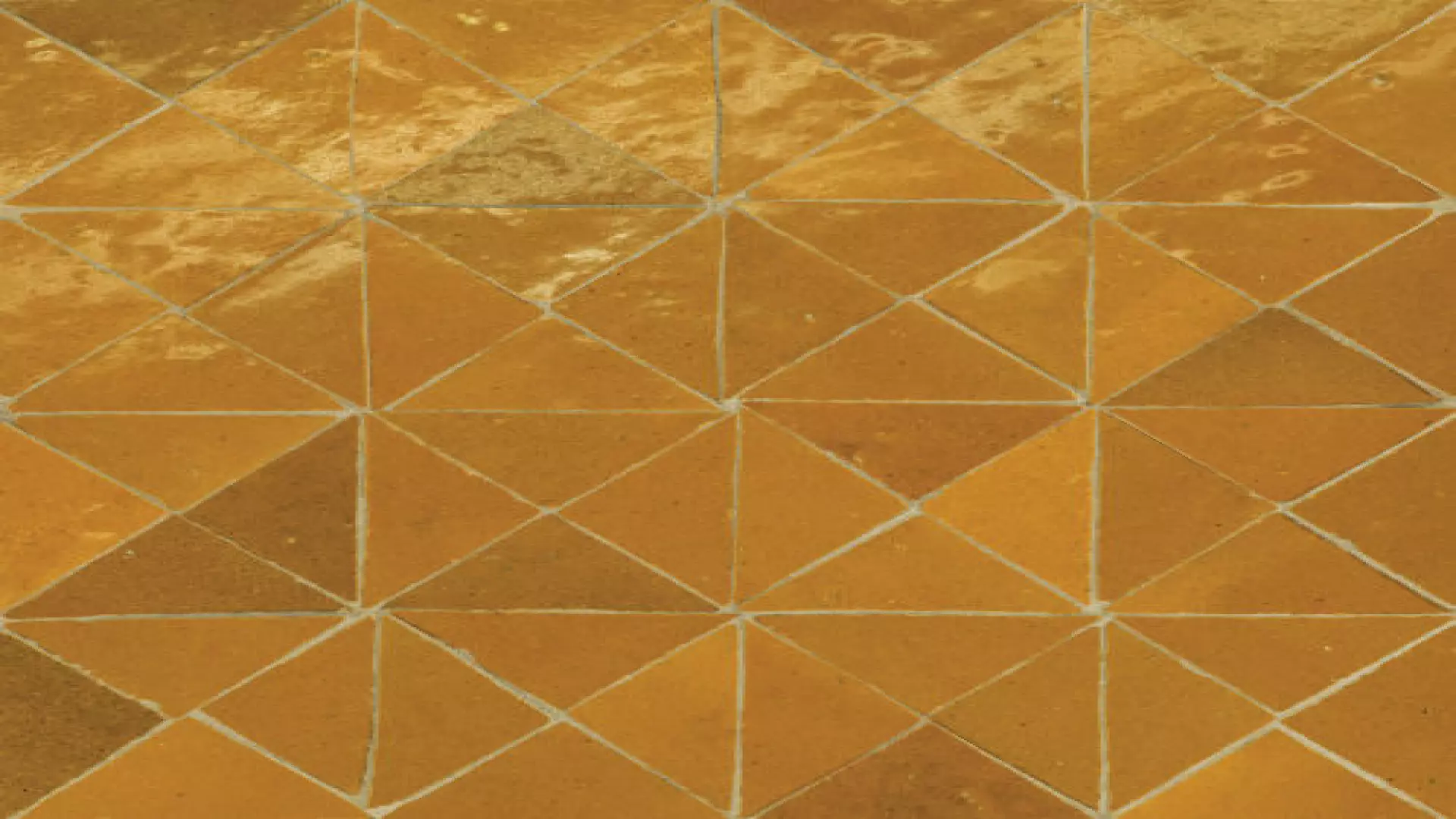 Zagora Triangle Glossy Zellige Mosaic Tile In Caramel material