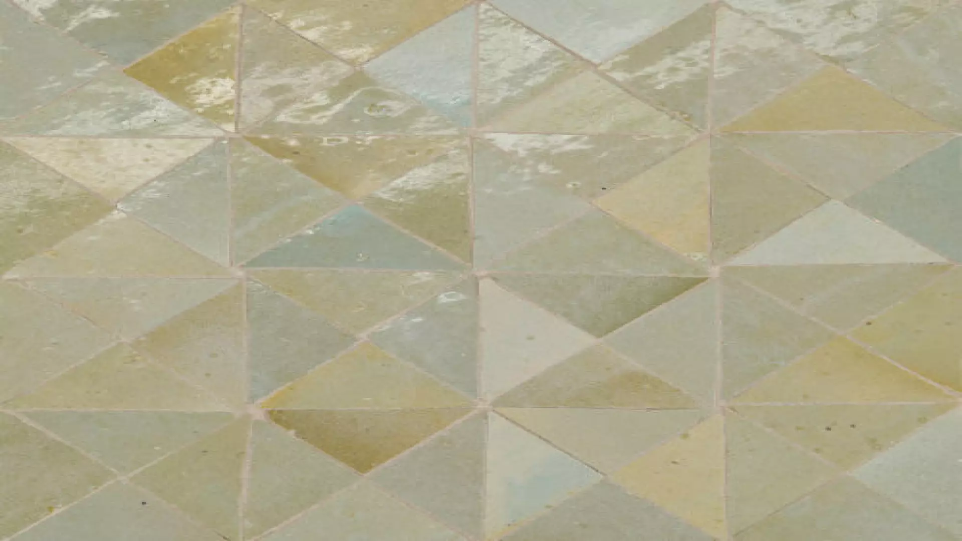 Zagora Triangle Glossy Zellige Mosaic Tile In Vert Gris material