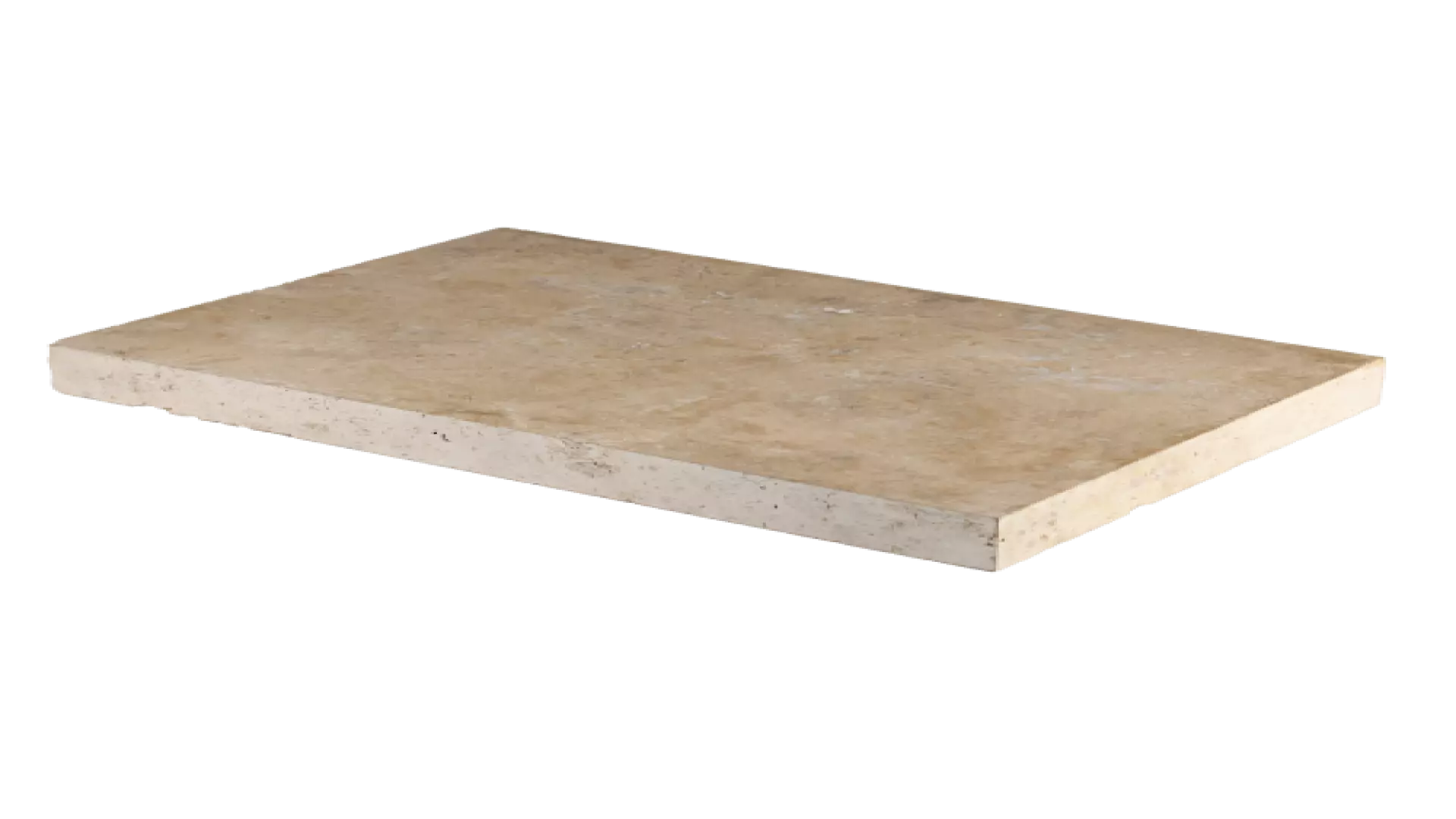 Durango 16" X 24" Tumbled Eased Edge Travertine Pool Coping - 5Cm material