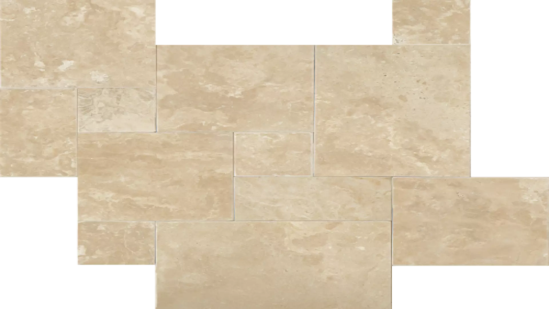 Durango Tumbled Travertine Paver Set - 3 cm material