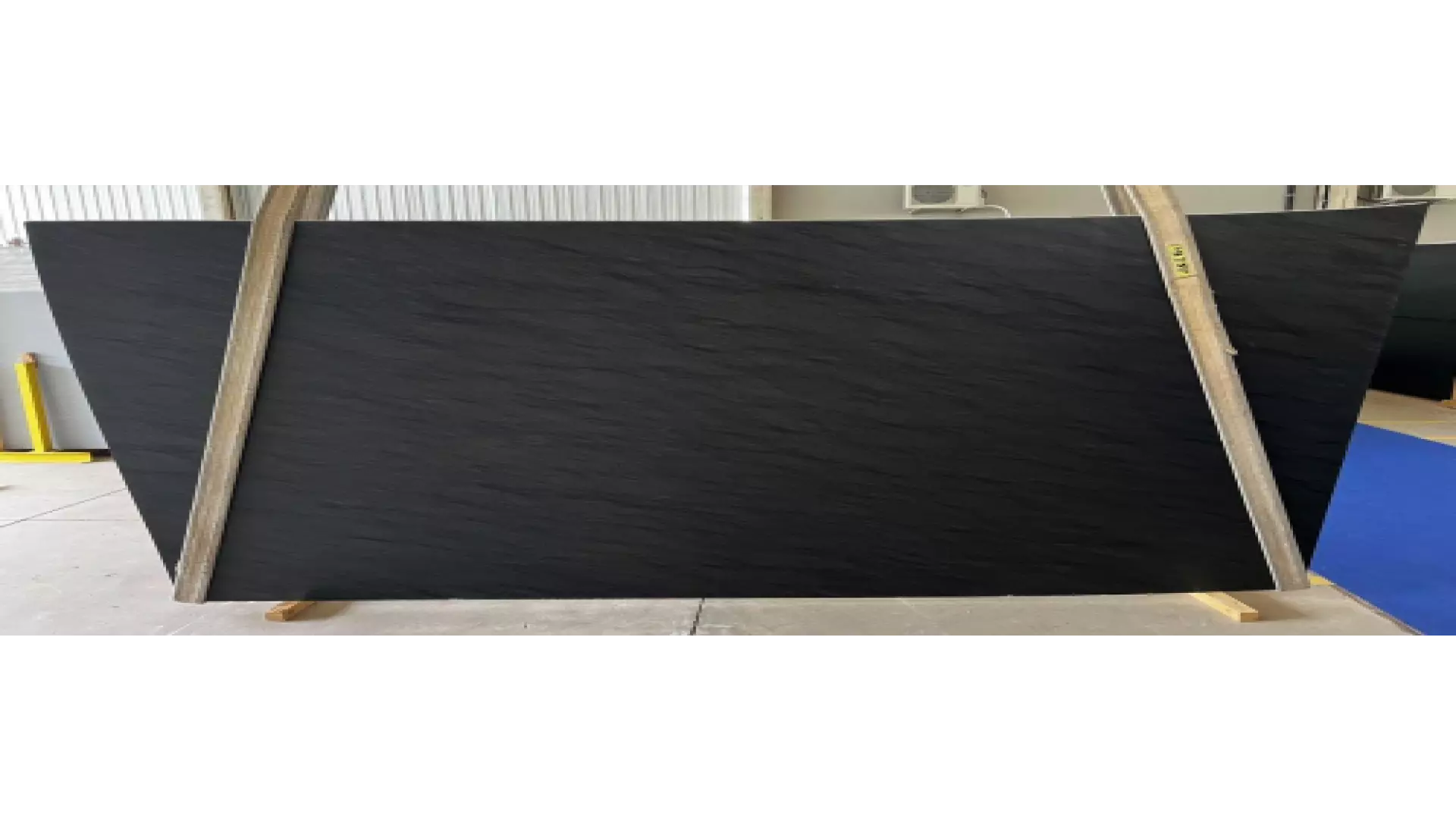 Black Vermont Leathered Granite Slab In 3 cm material